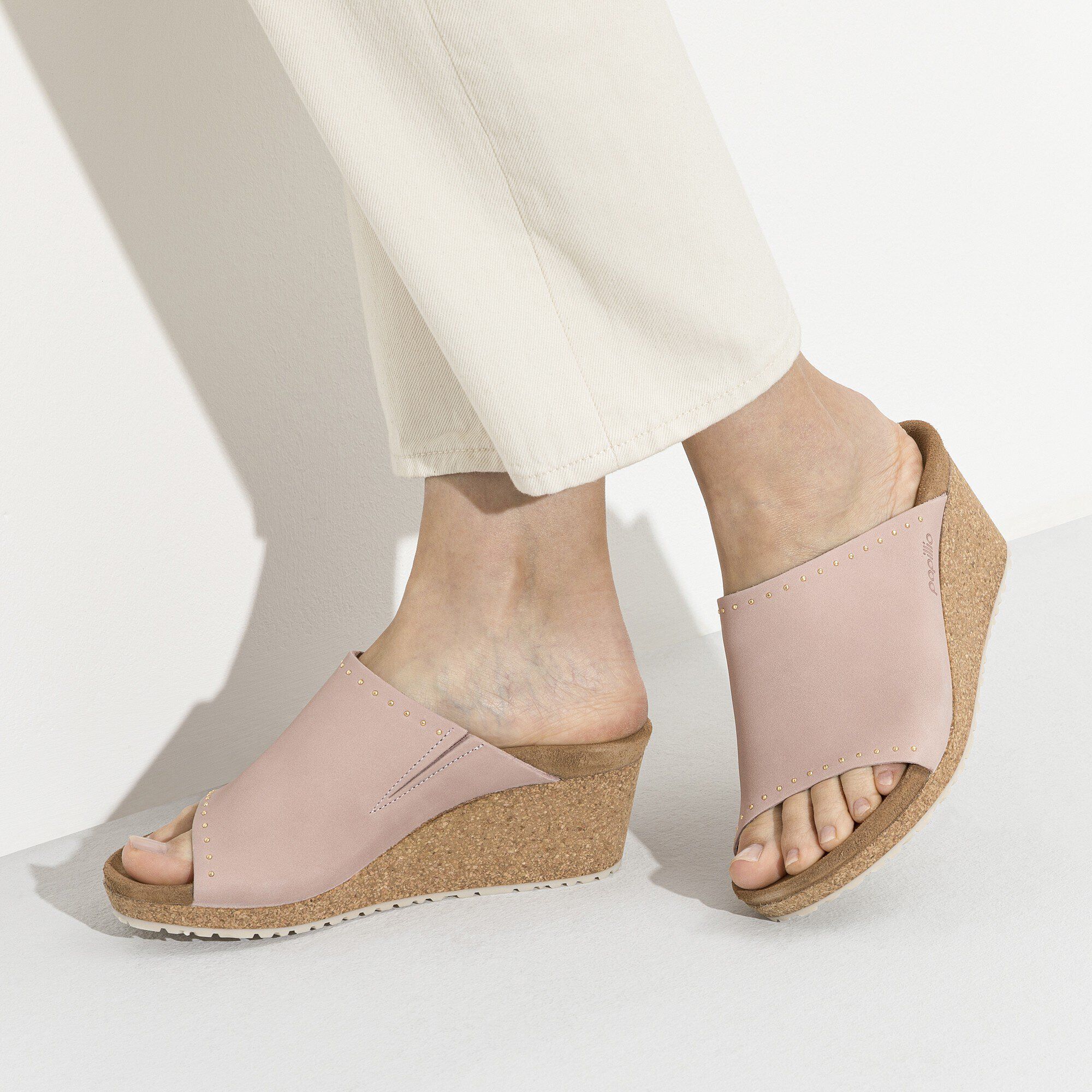 Namica Rivets Nubuck Leather Soft Pink