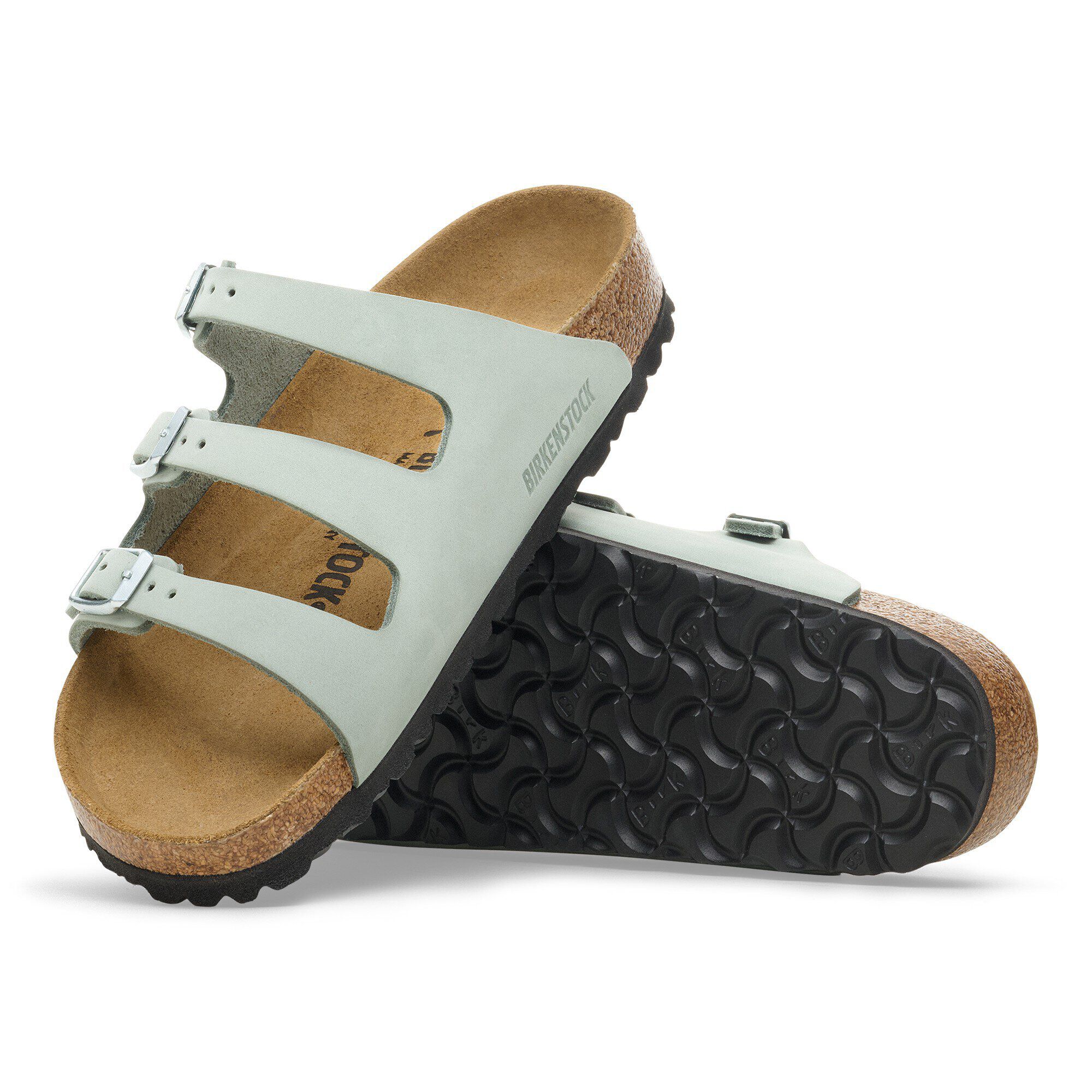 サンダル・ミュール BIRKENSTOCK SS25 'Florida Fresh' sandals (1029450 PURESAGE) Florida Nubuck Leather Pure Sage | BIRKENSTOCK