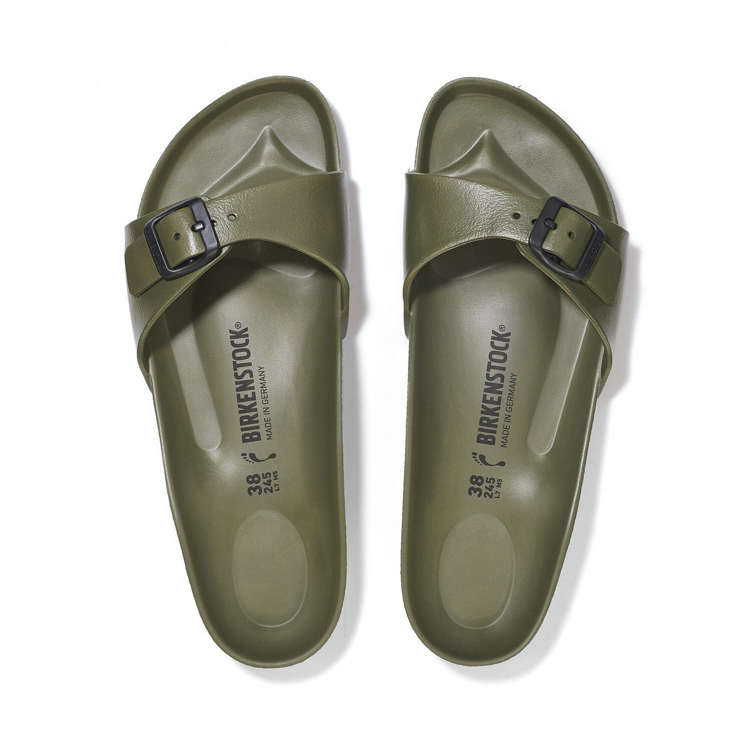 birkenstock madrid khaki patent
