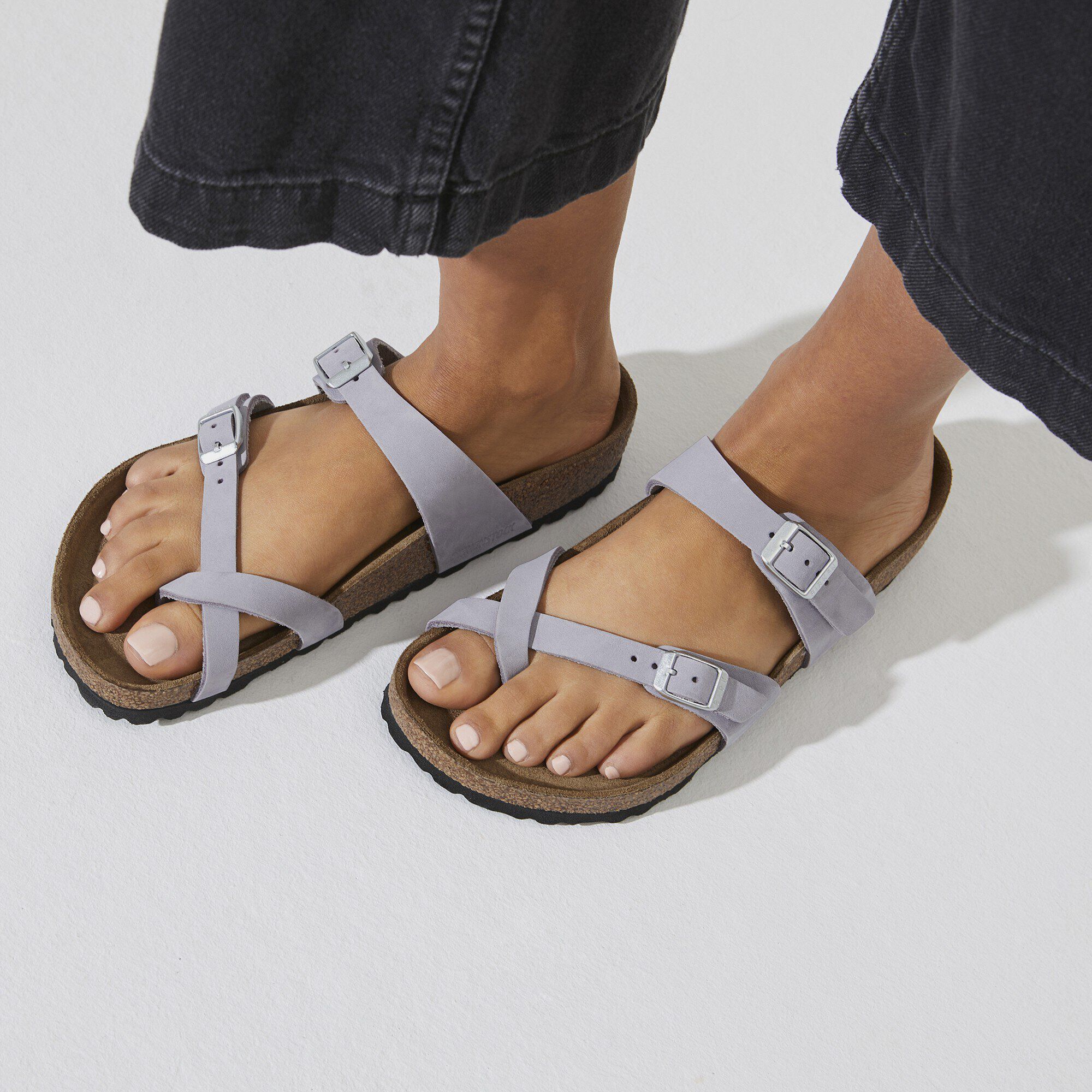 Mayari Soft Footbed Nubuck Leather Purple Fog
