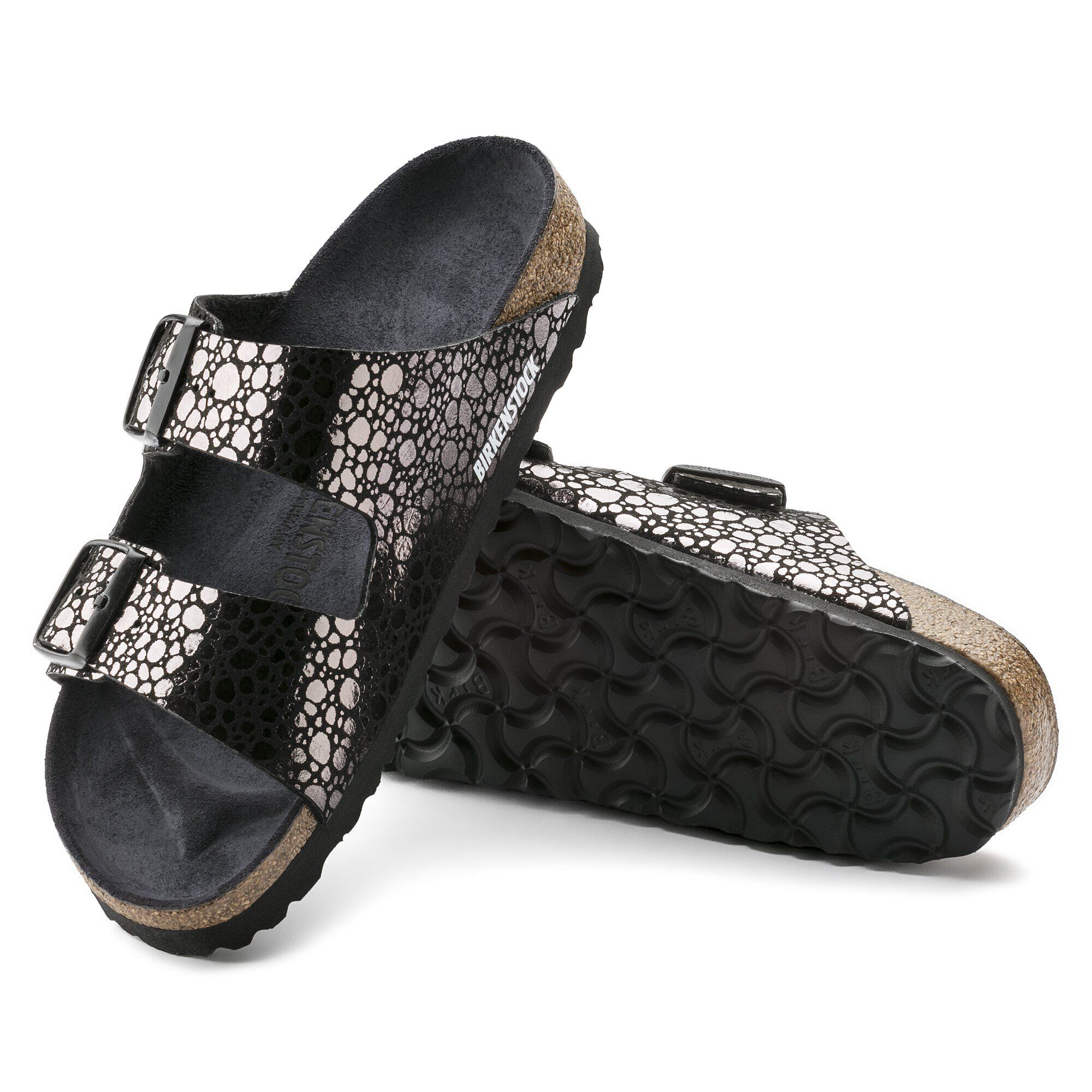 Birkenstock arizona hotsell metallic stone
