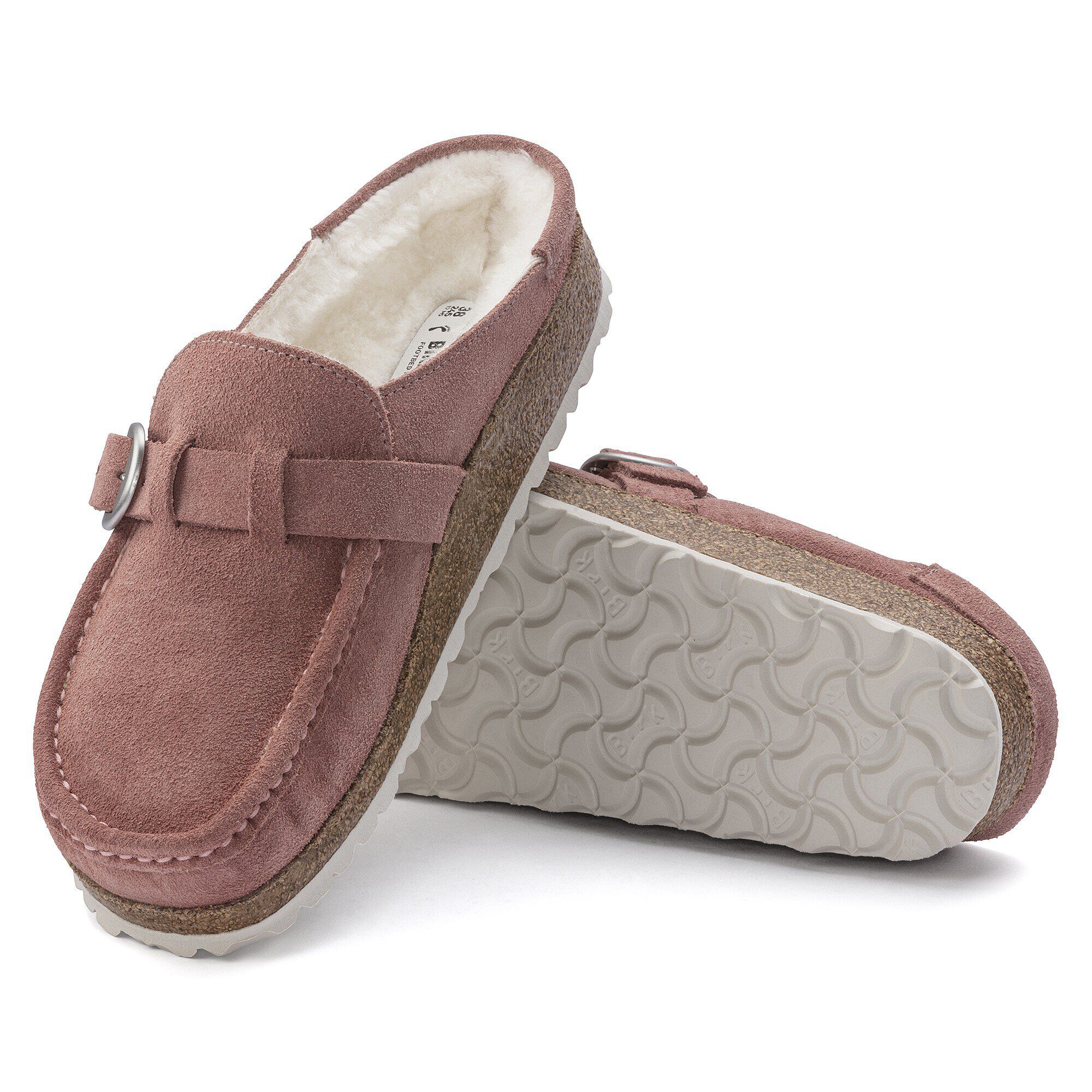 Buckley Shearling Suede Leather Pink Clay | BIRKENSTOCK