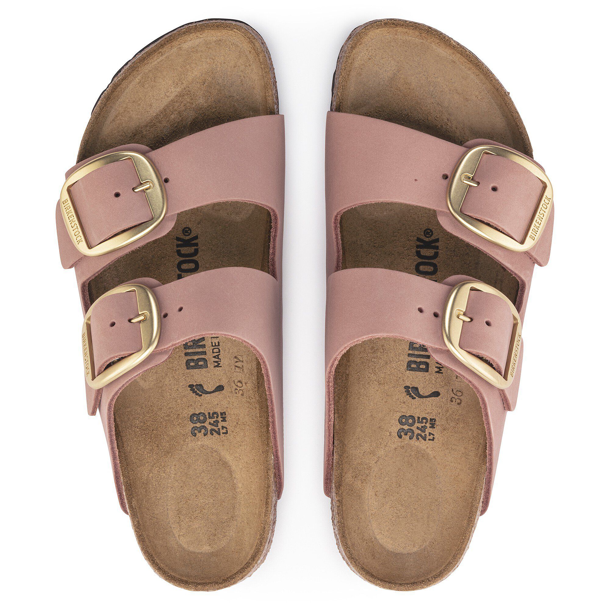 Arizona Big Buckle Nubuck Leather Old Rose BIRKENSTOCK