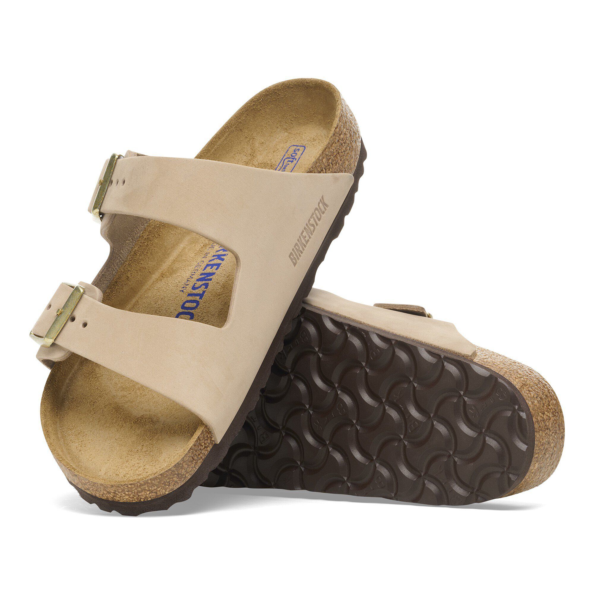 Arizona Soft Footbed Nubuck Leather Sandcastle | BIRKENSTOCK