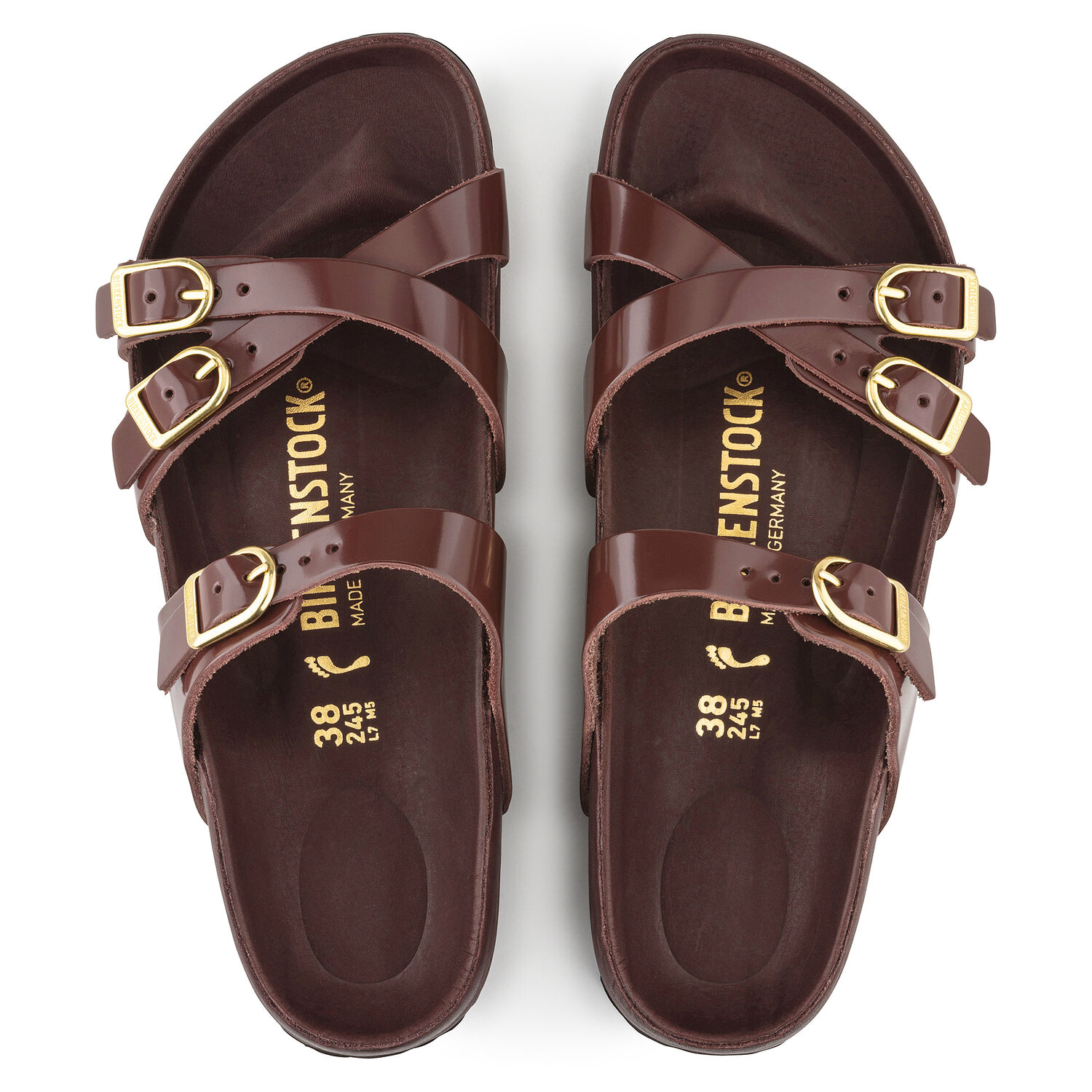 Franca Natural Leather Patent High Shine Chocolate | BIRKENSTOCK