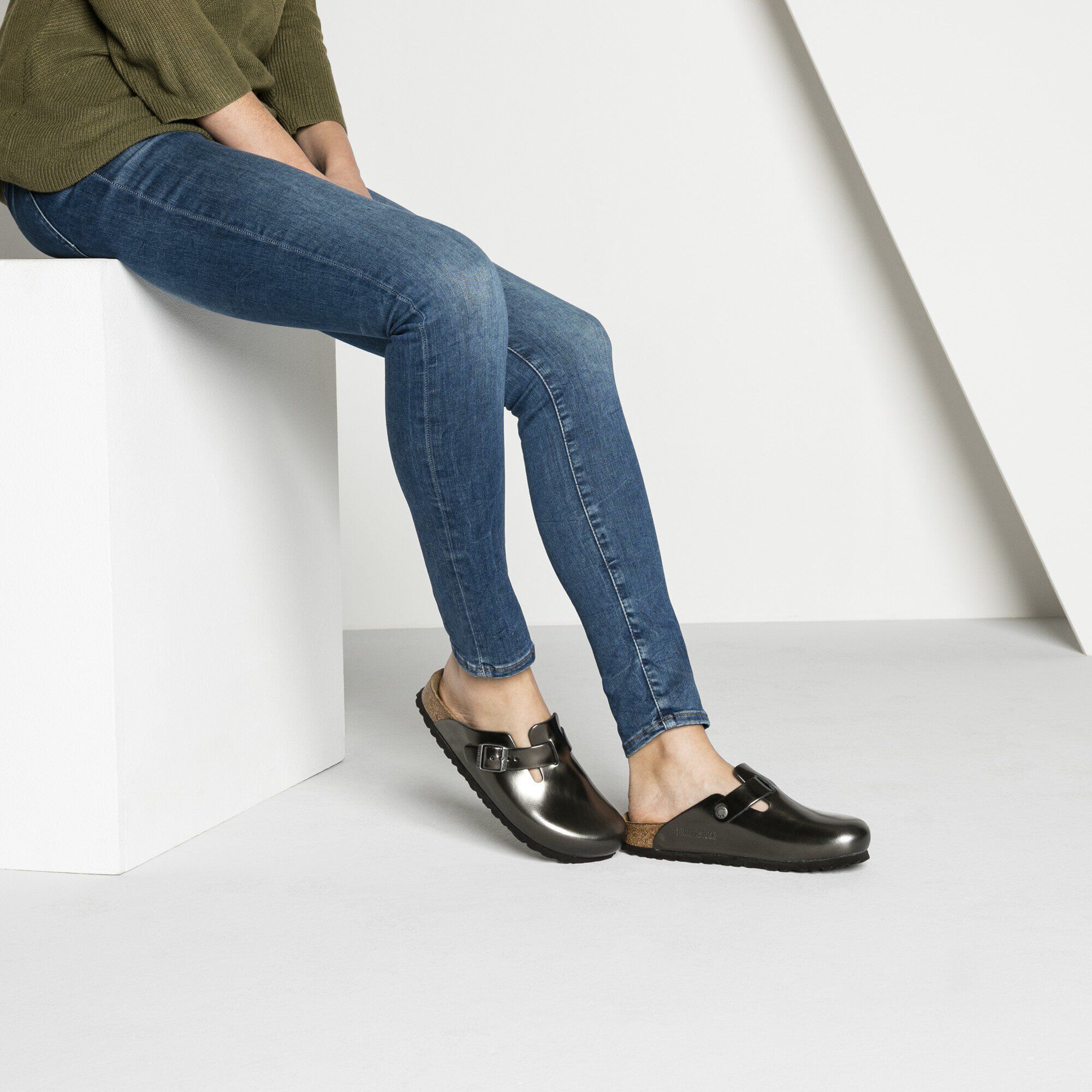 Birkenstock shop clogs metallic