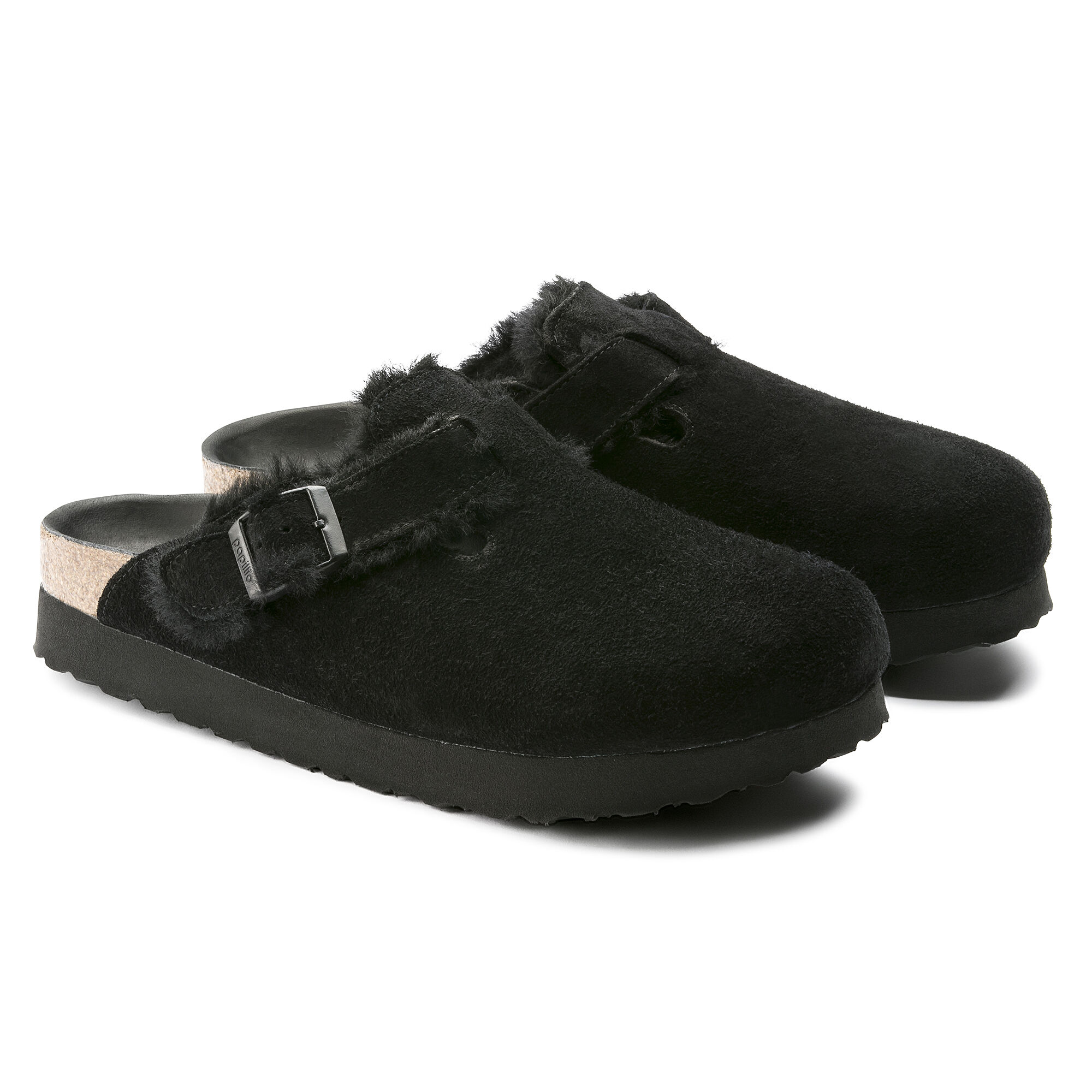 Birkenstock boston shop fur black