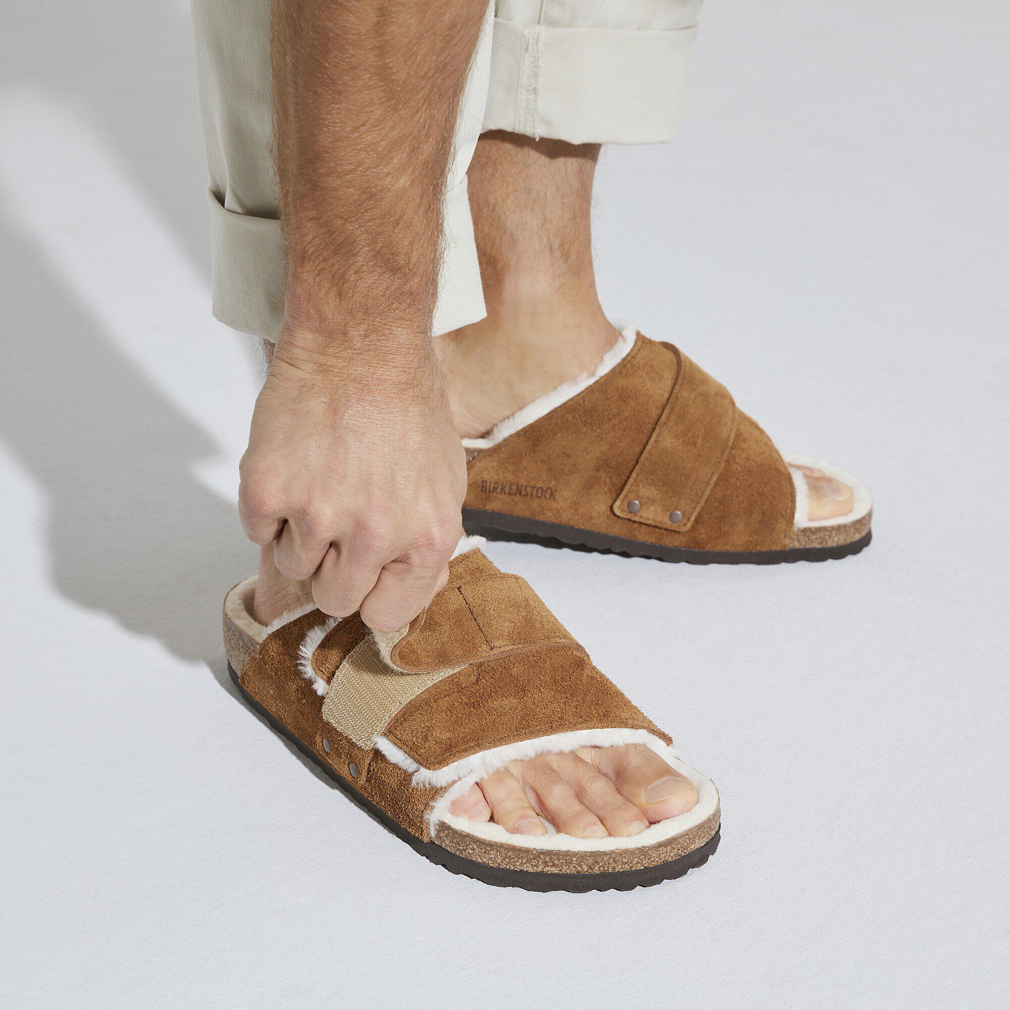 Kyoto Shearling Suede Leather Black | BIRKENSTOCK