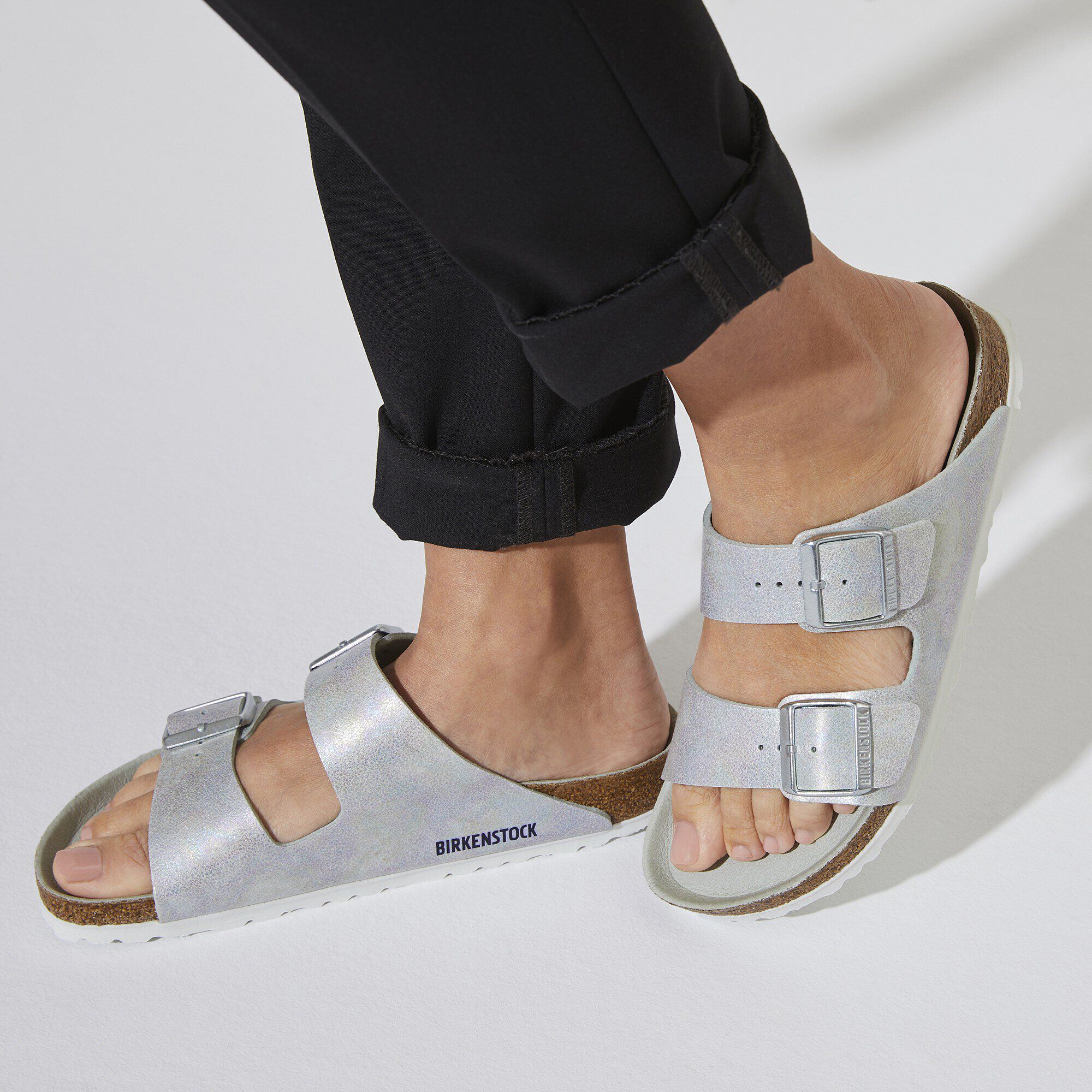 Iridescent birkenstock sandals deals