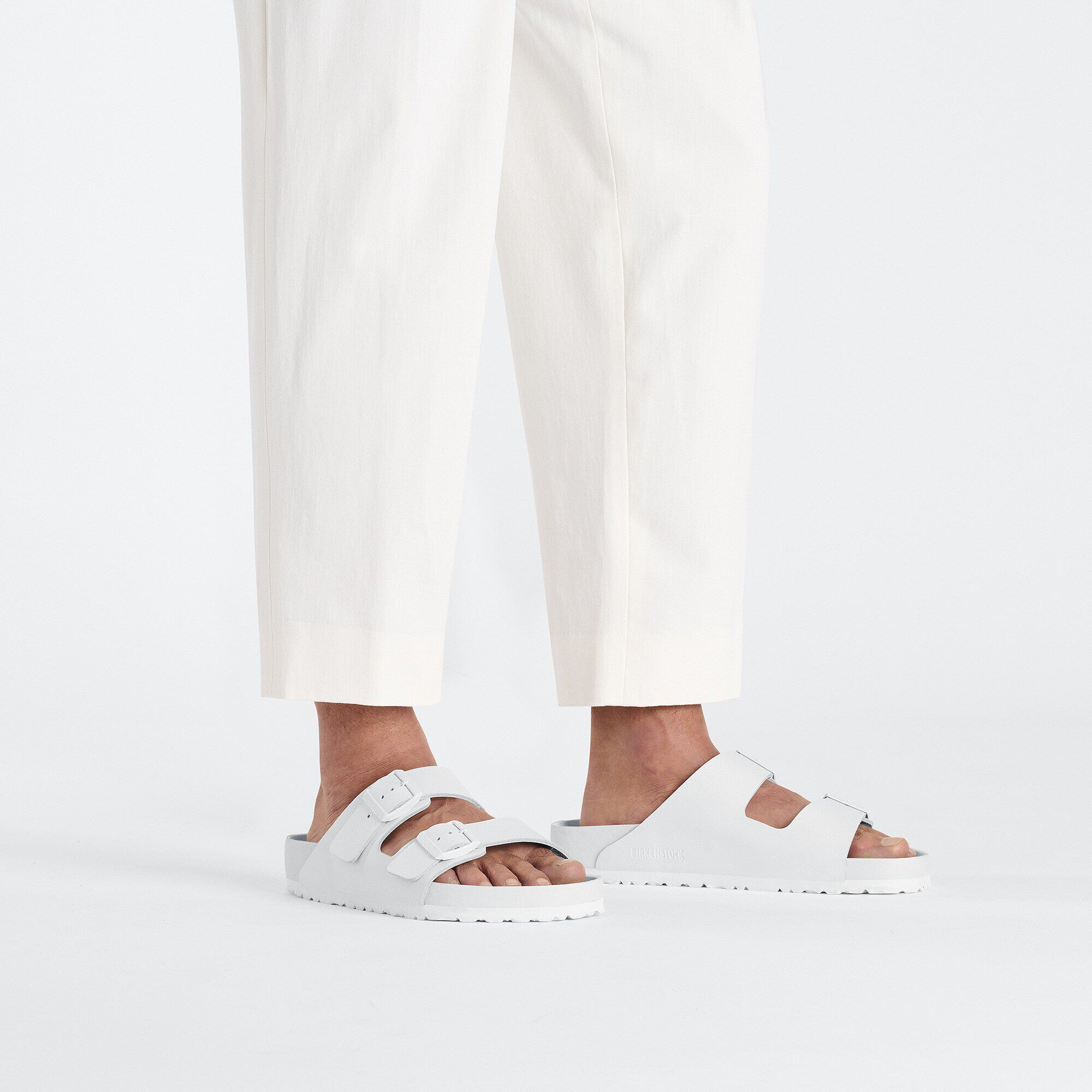 White birkenstock like sandals sale