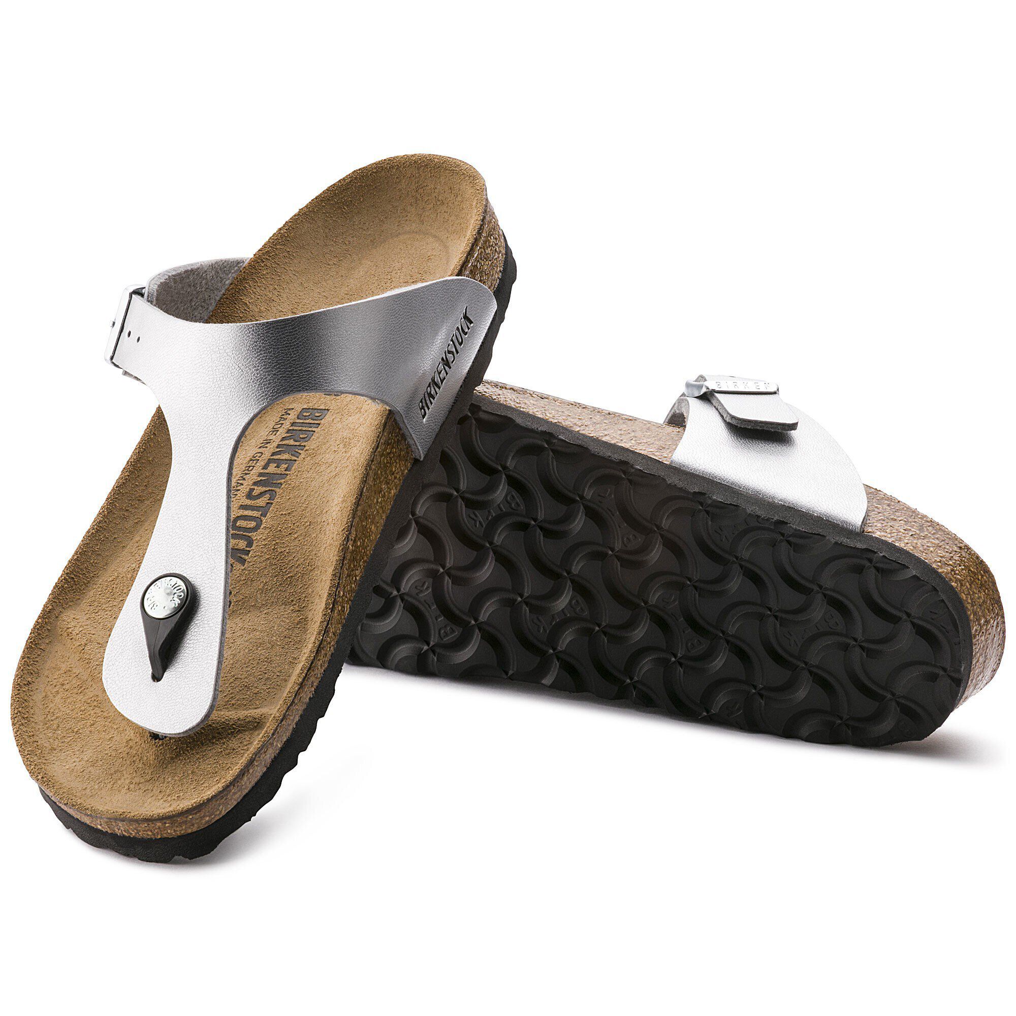 Silver gizeh on sale birkenstock