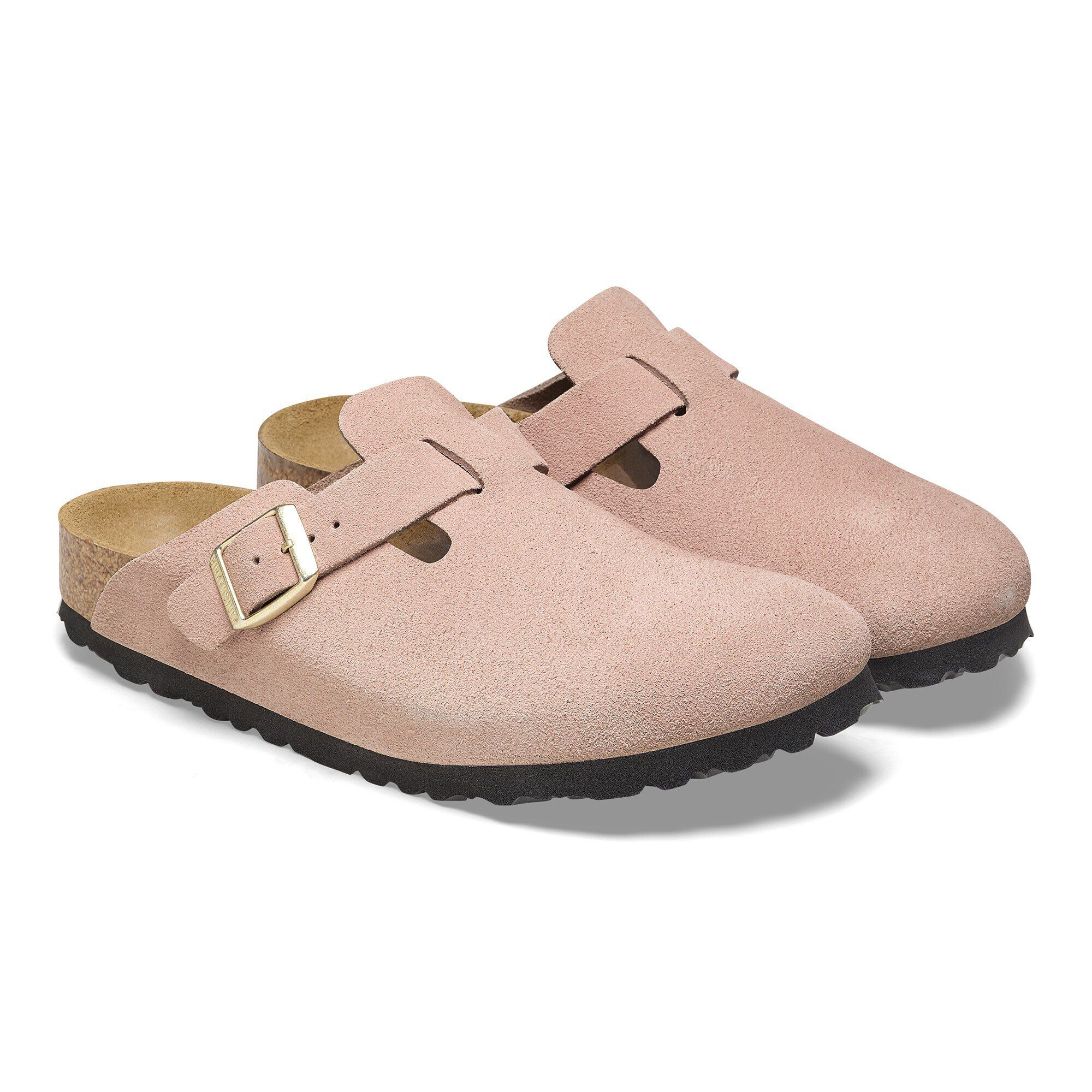 【 開梱 設置?無料 】 Leather Suede Boston Light BIRKENSTOCK | Rose 靴