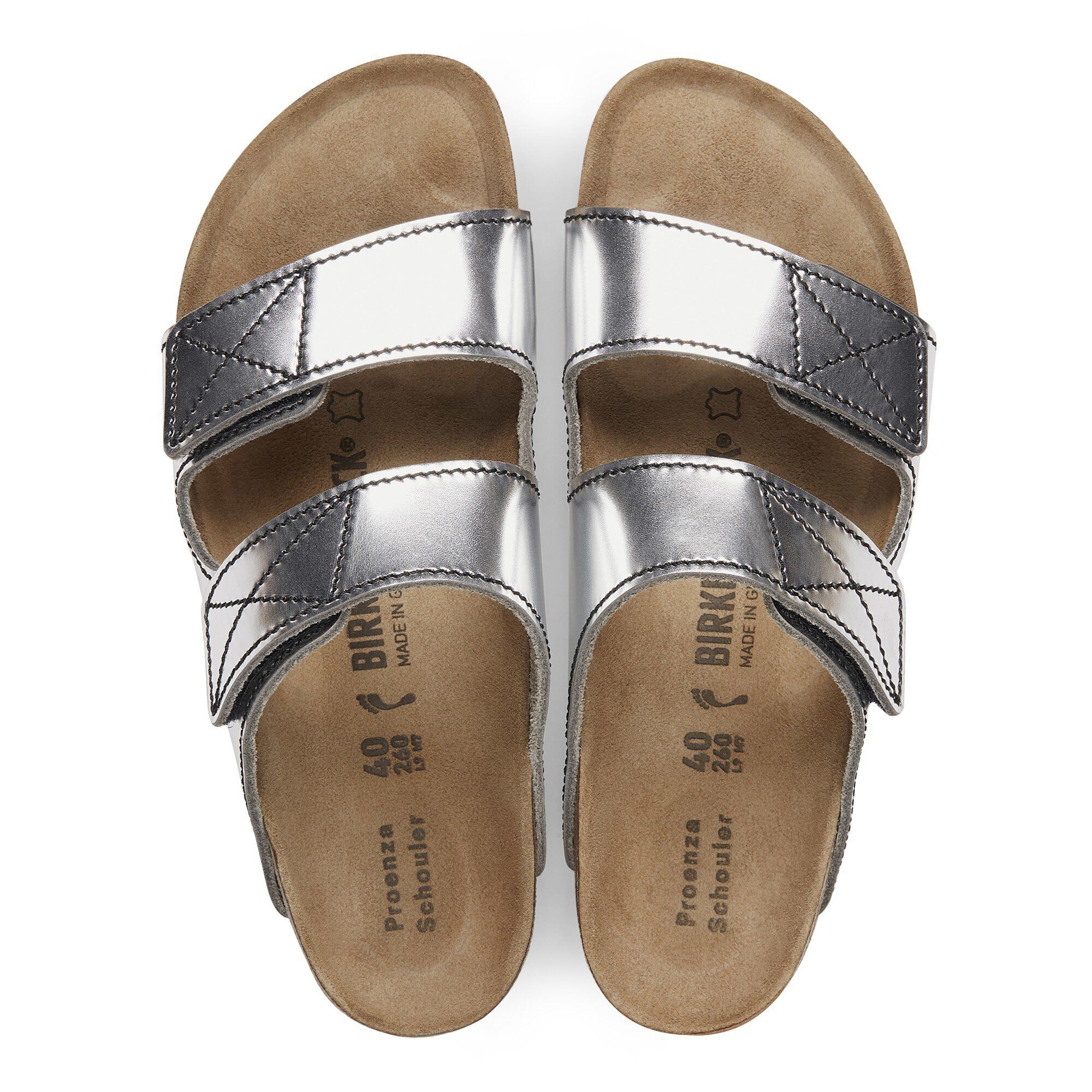 Proenza schouler birkenstock silver top