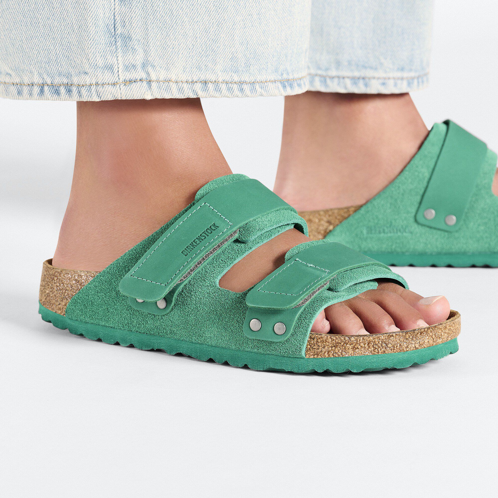 Uji Nubuck-Suede Leather Digital Green | BIRKENSTOCK