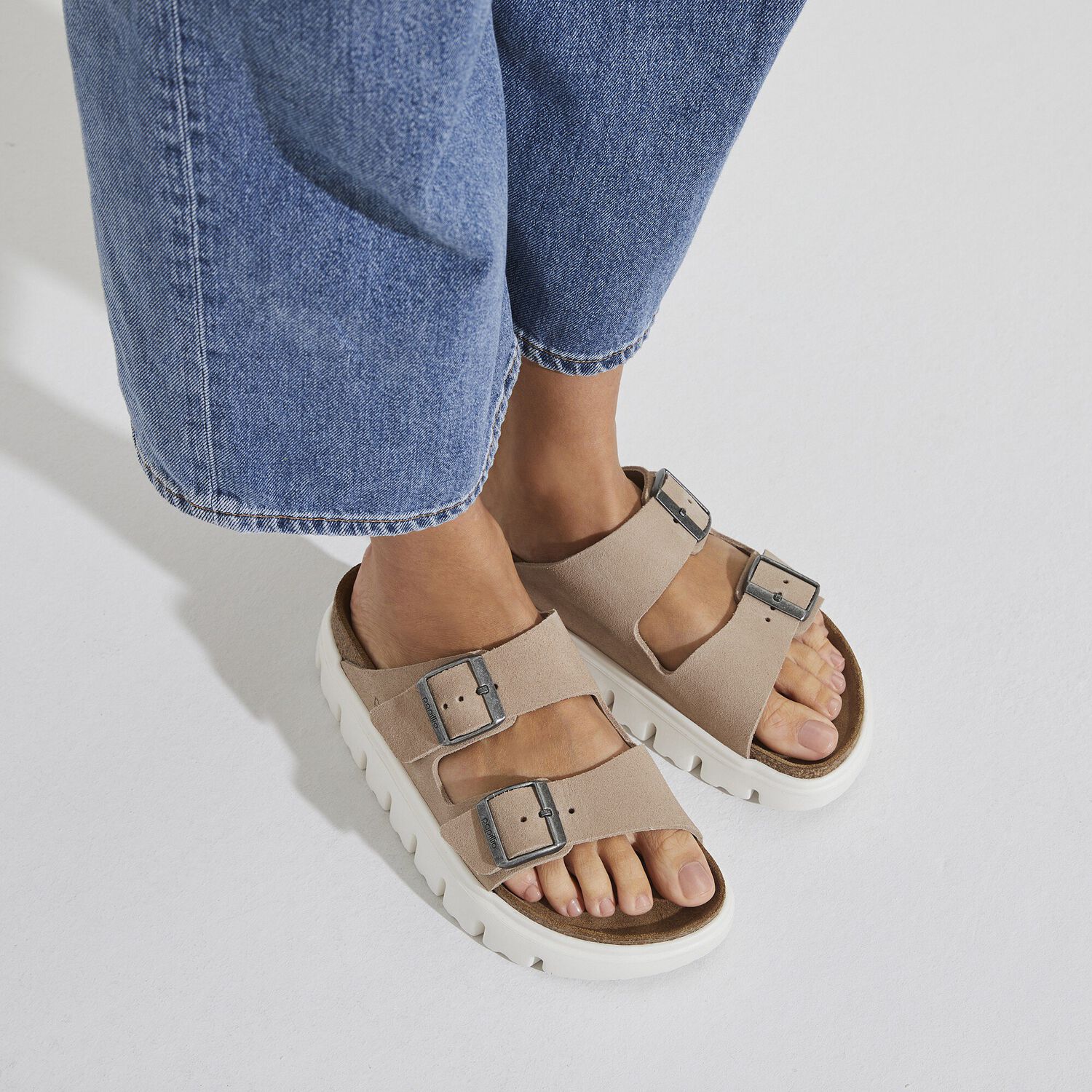 Arizona Chunky Suede Leather Warm Sand | BIRKENSTOCK