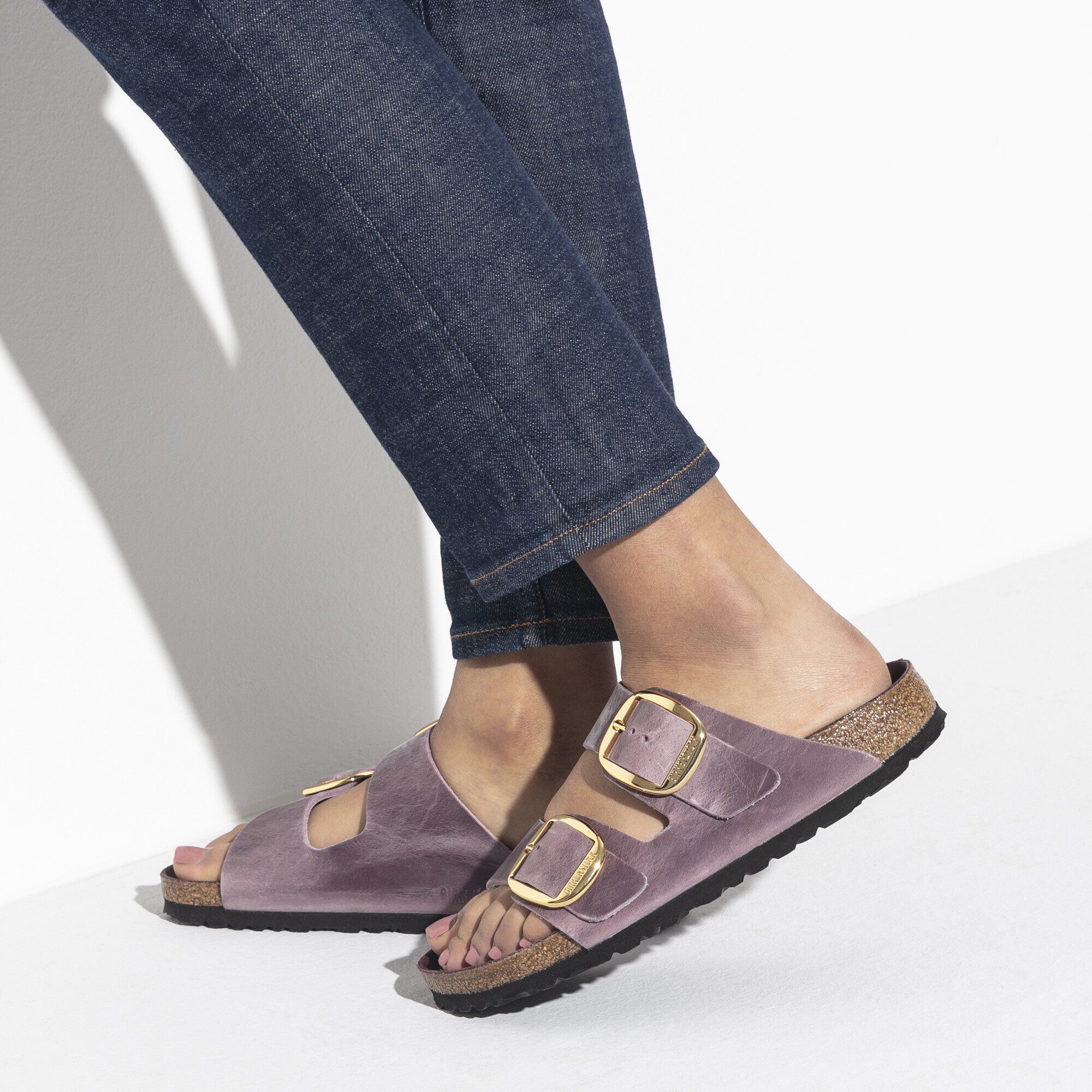 Arizona Big Buckle Oiled Leather Lavender Blush BIRKENSTOCK