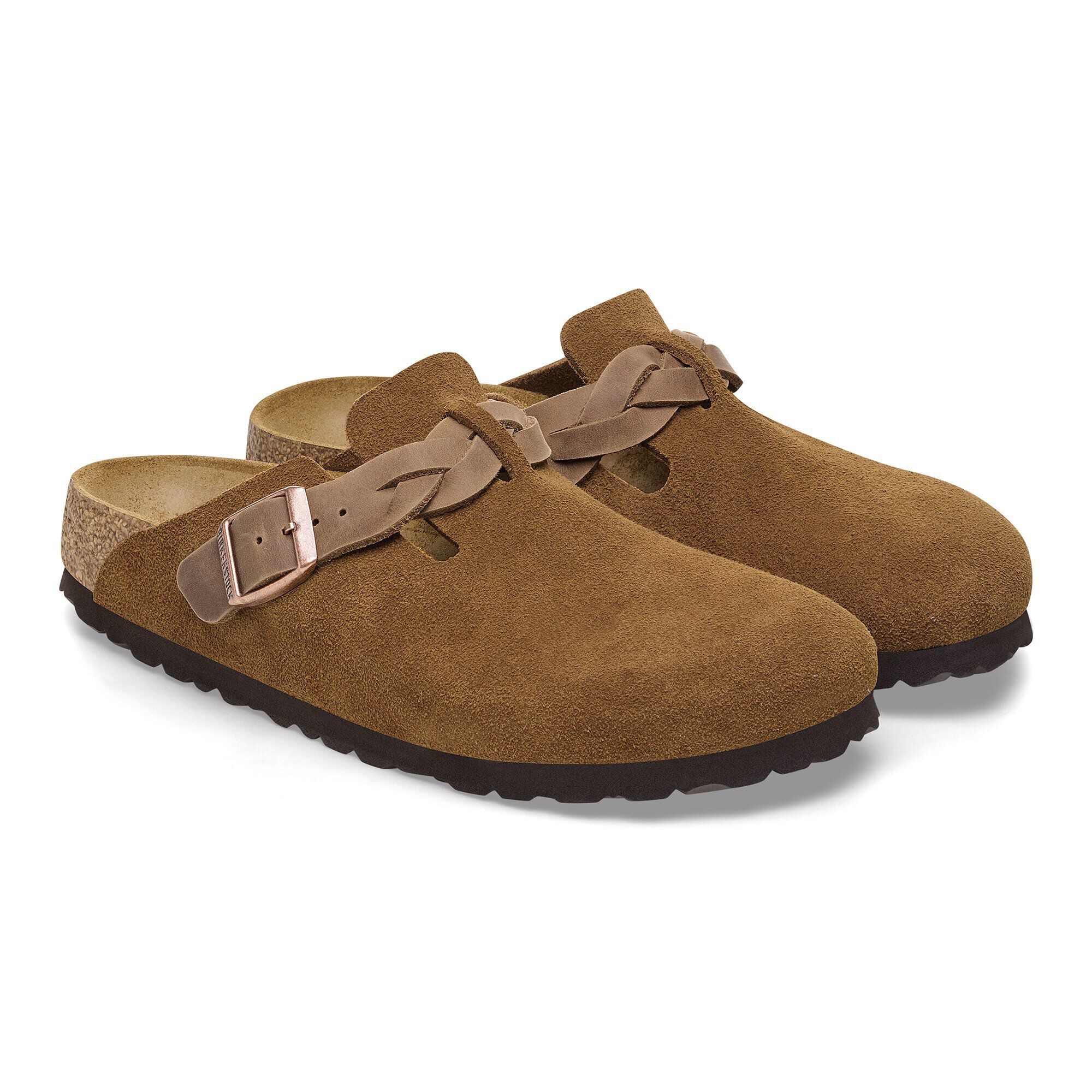 Boston Braided Suede Leather Mink BIRKENSTOCK