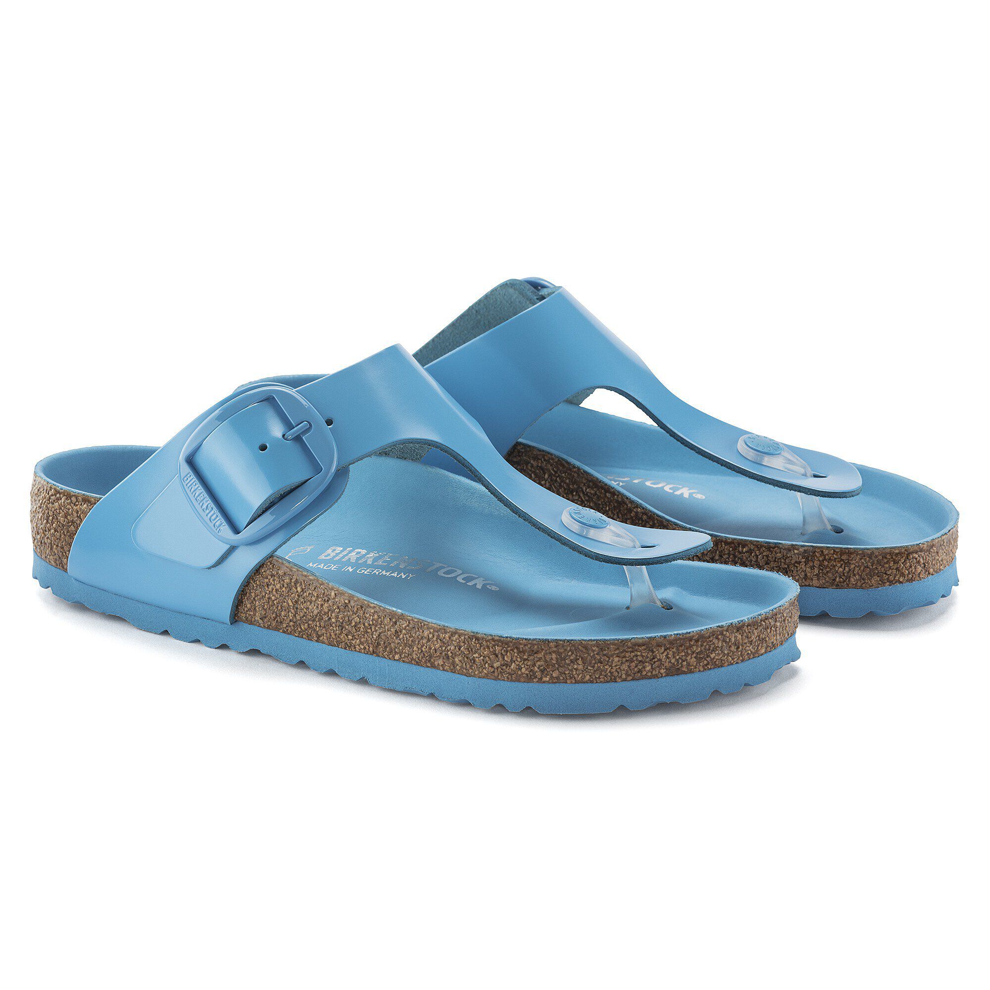 Birkenstock gizeh blue leather hotsell
