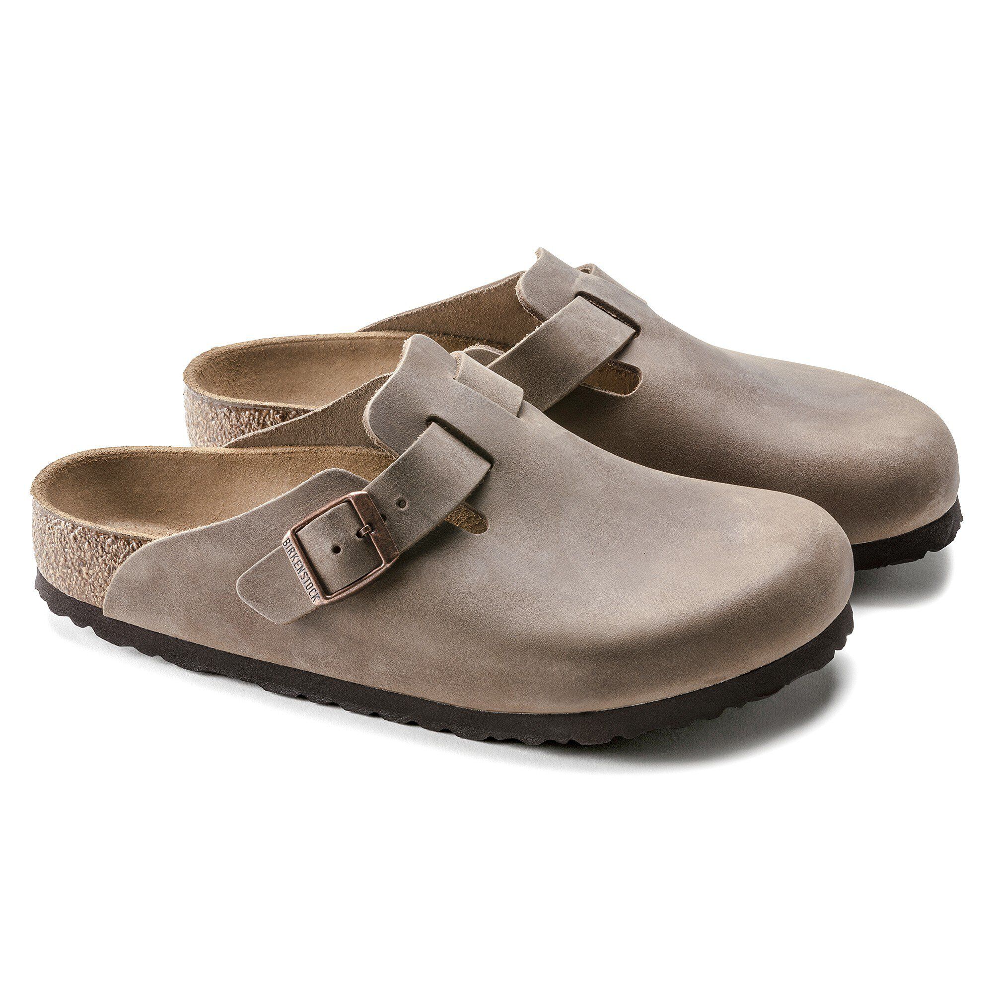 人気ブラドン Boston BIRKENSTOCK | Brown Tobacco Leather Oiled 靴