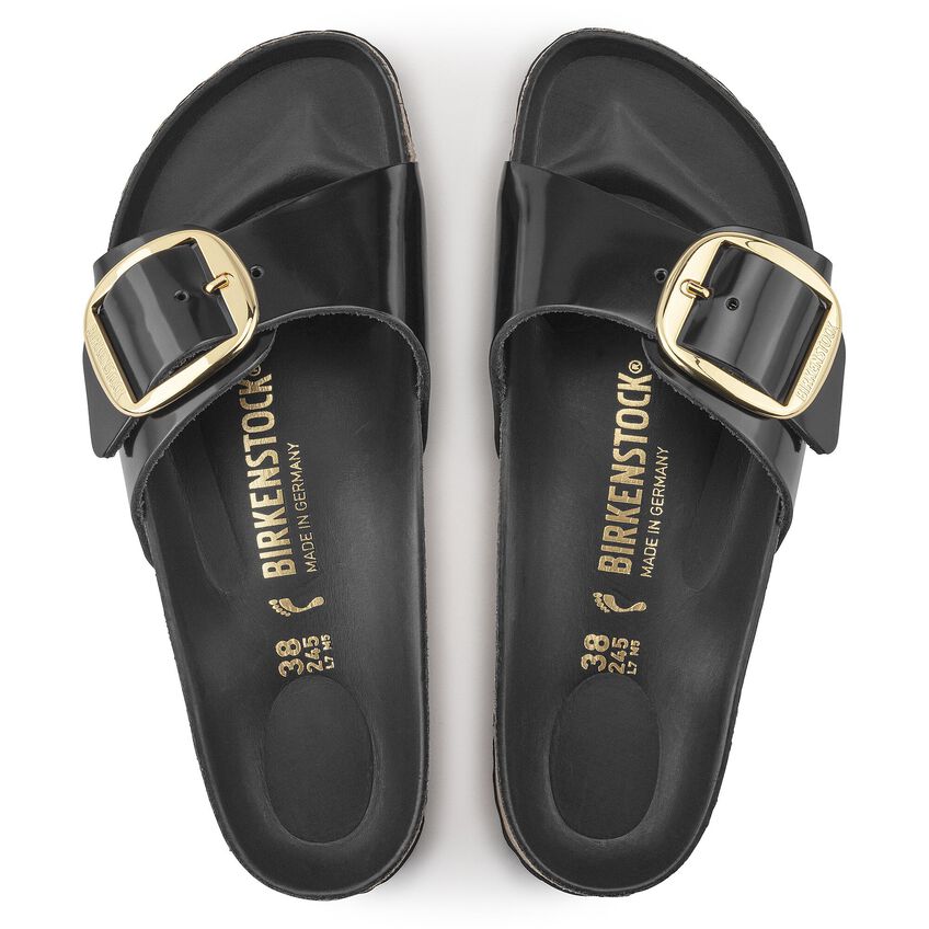 Big Buckle Natural Leather Patent High Black BIRKENSTOCK