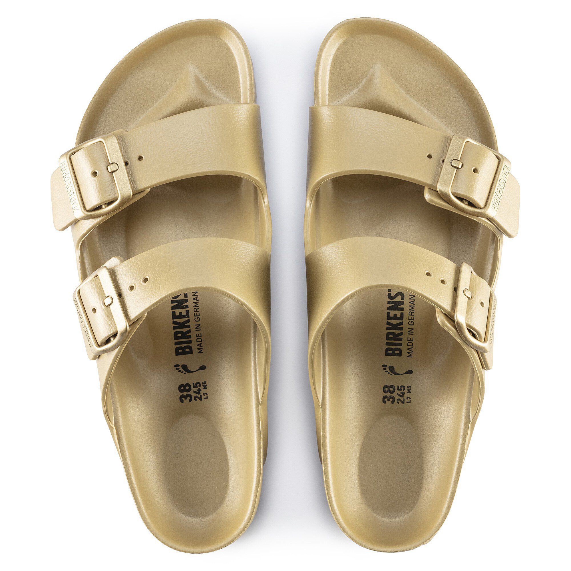 Gold birkenstock style sales sandals