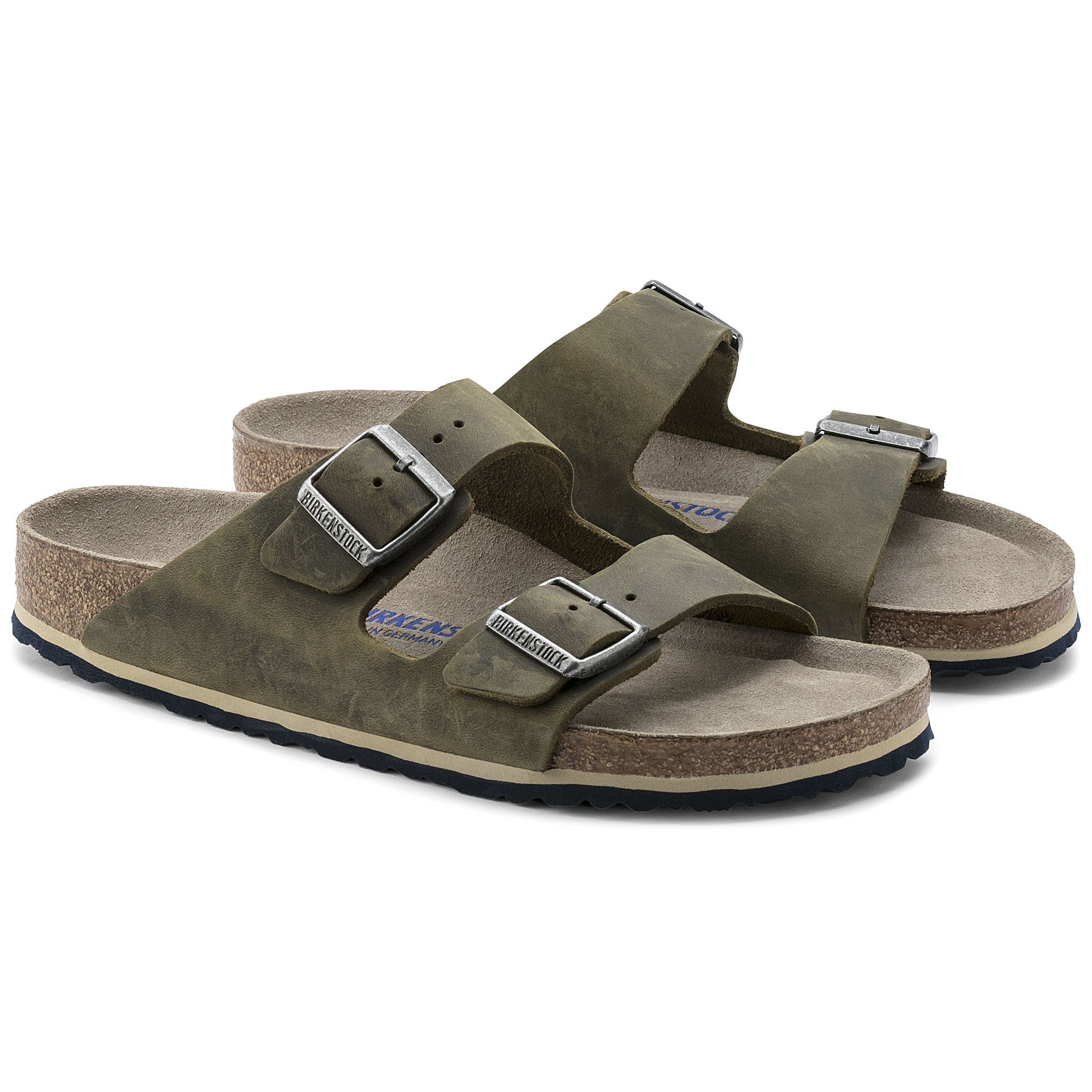 Birkenstock arizona oiled hotsell leather soft footbed sandals