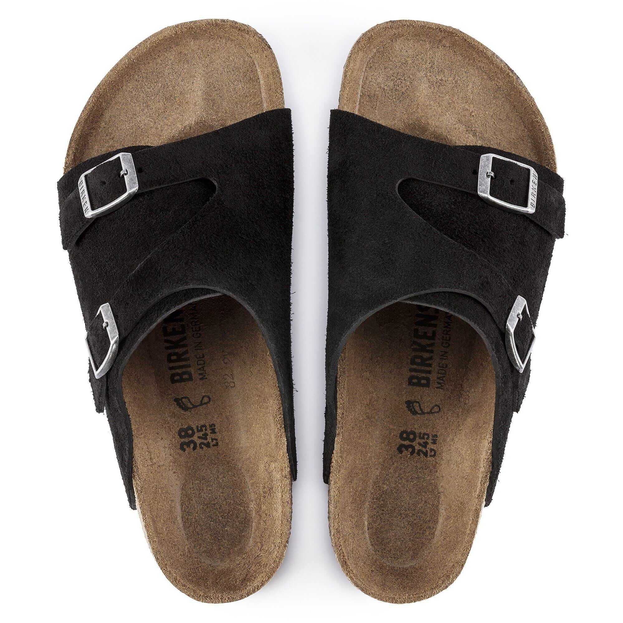 WOMENS BIRKENSTOCK ZURICH SUEDE NARROW FIT SANDALS