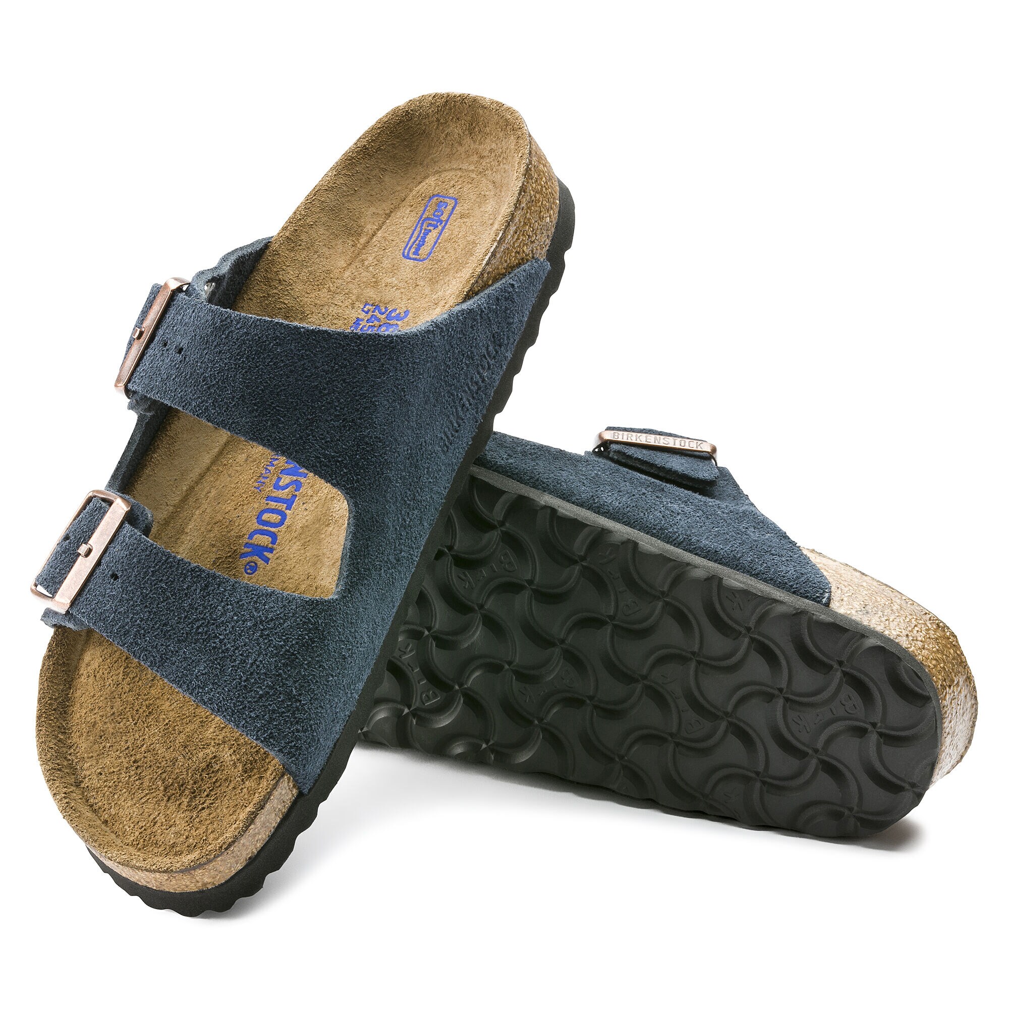 Arizona Soft Footbed Nubuck Suede Leather Navy