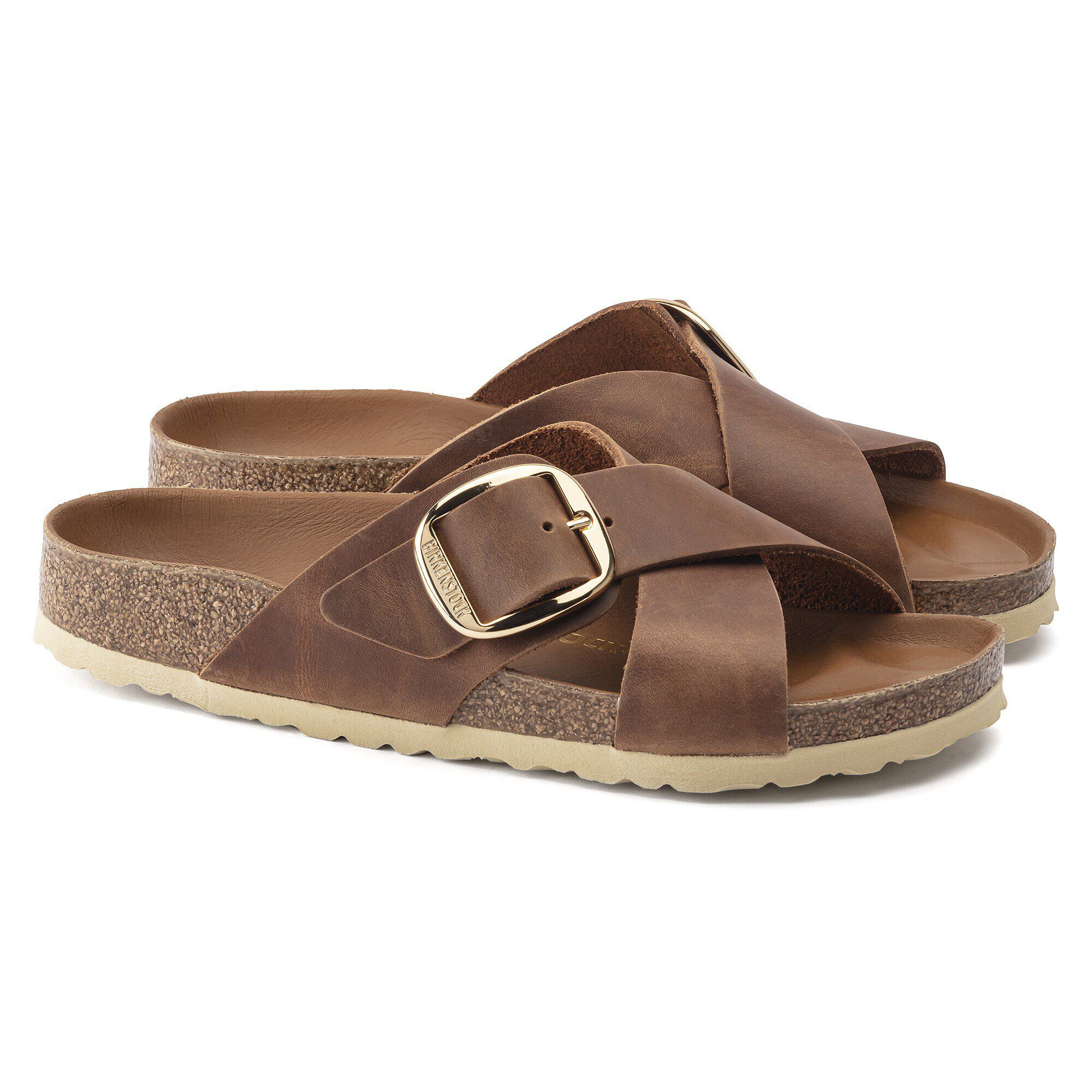 Birkenstock big buckle cheap miramar cognac