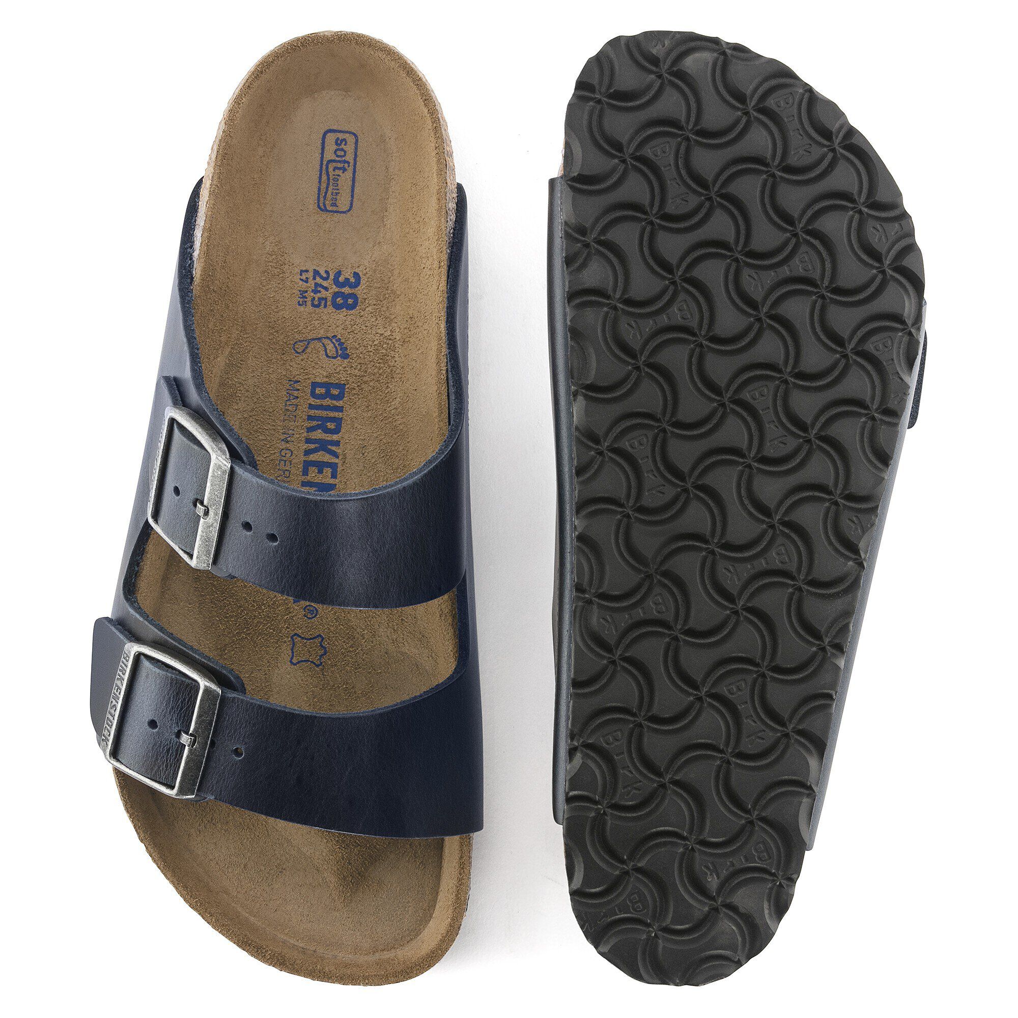 Birkenstock arizona oiled leather blue online