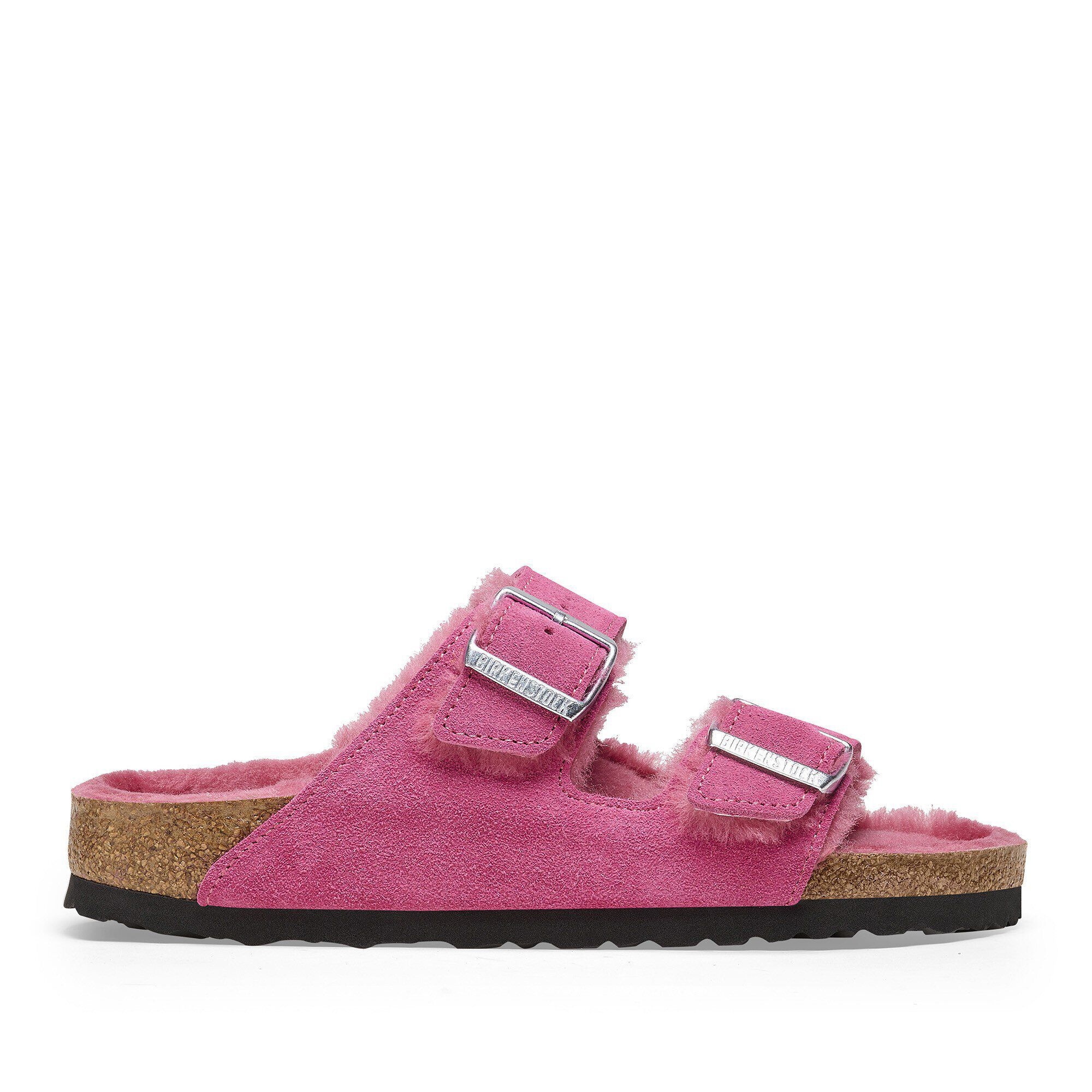 美品 BIRKENSTOCK ARIZONA SHEARLING ファーサンダル Arizona Shearling Suede Leather Fuchsia Tulip | BIRKENSTOCK