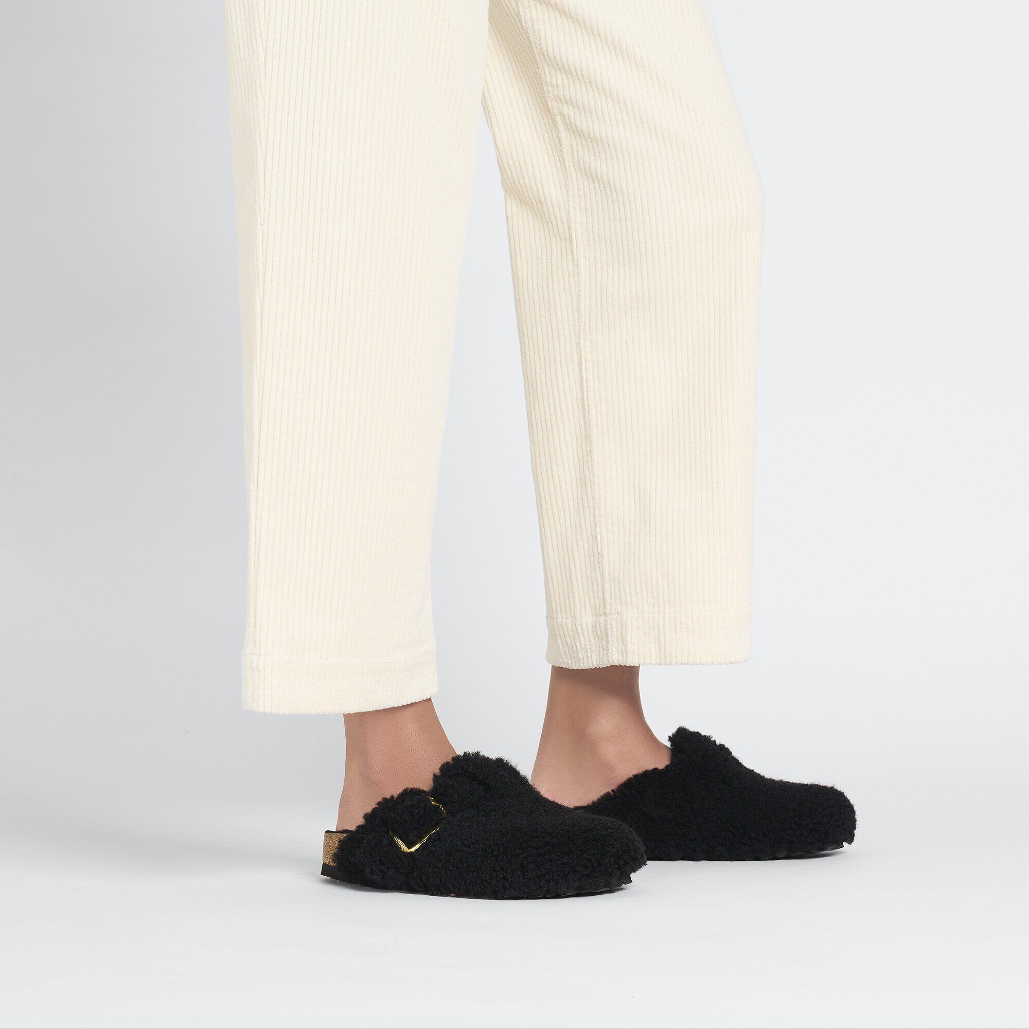 Boston Big Buckle Shearling Black Gold | BIRKENSTOCK