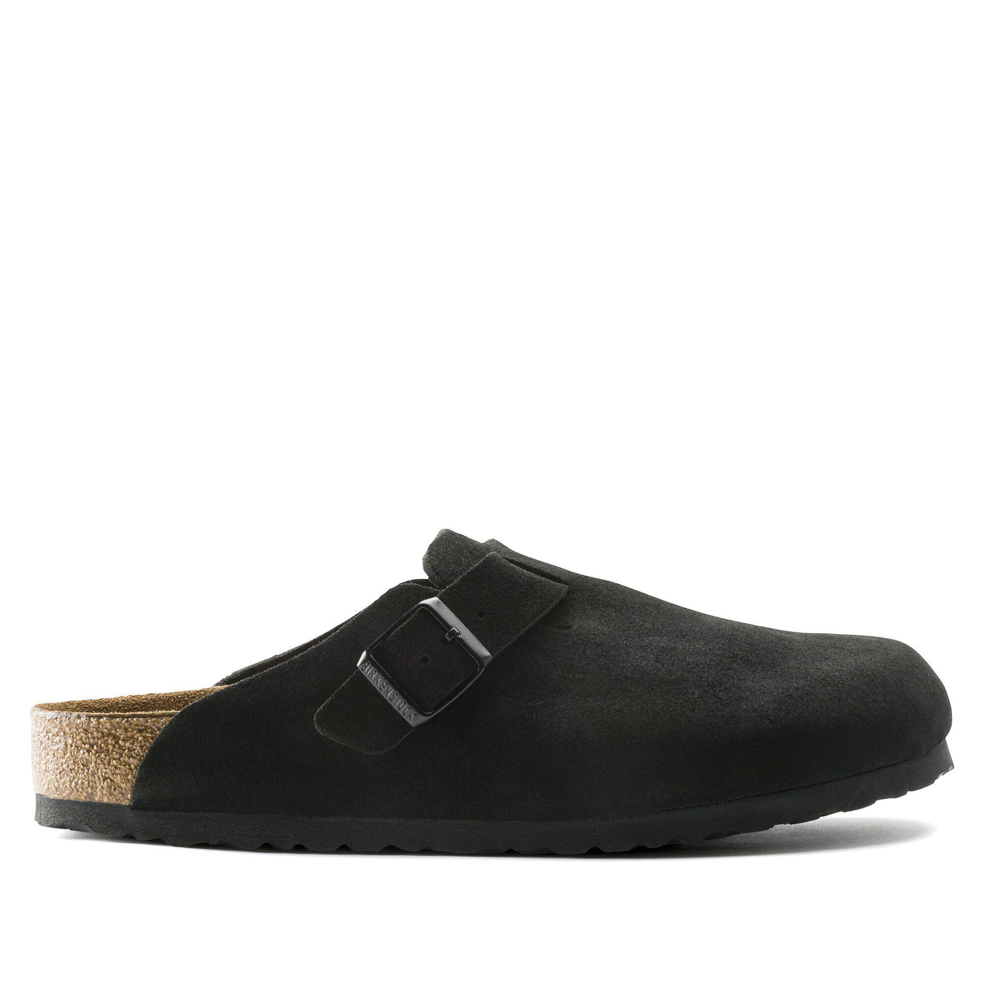 サンダル Birkenstock Boston Slipper Black In Smooth Leather Boston Leather Black | BIRKENSTOCK