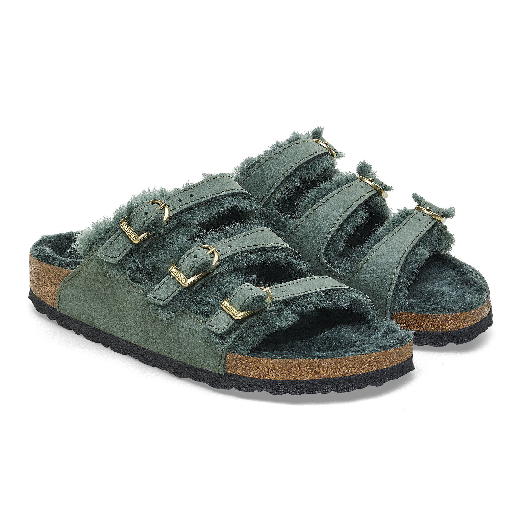 Florida Shearling Nubuck Leather Thyme BIRKENSTOCK