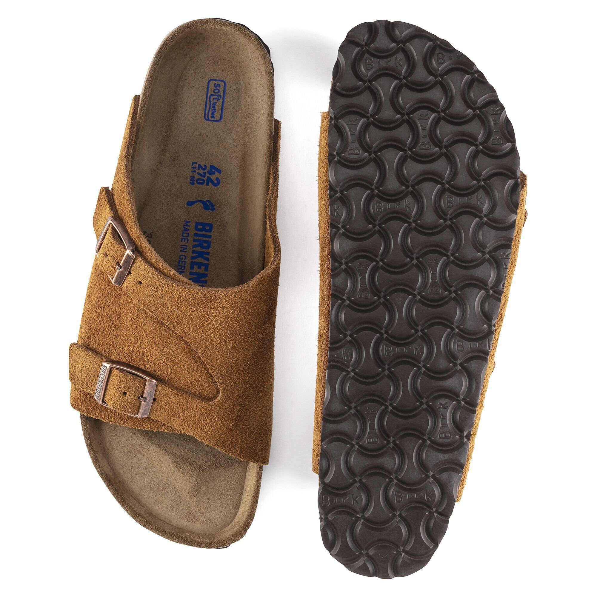 Z rich Soft Footbed Suede Leather Mink