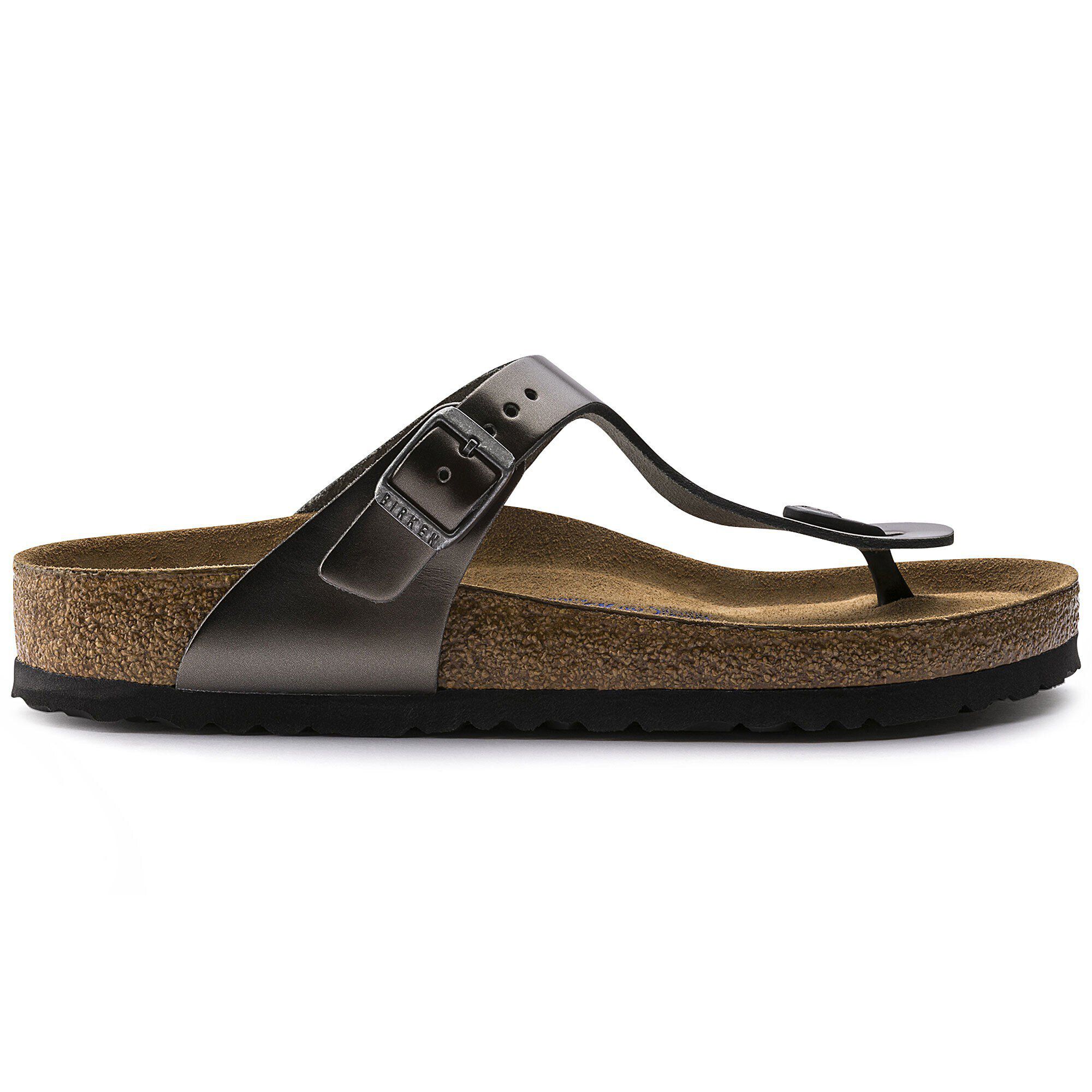 Gizeh soft footbed online metallic anthracite