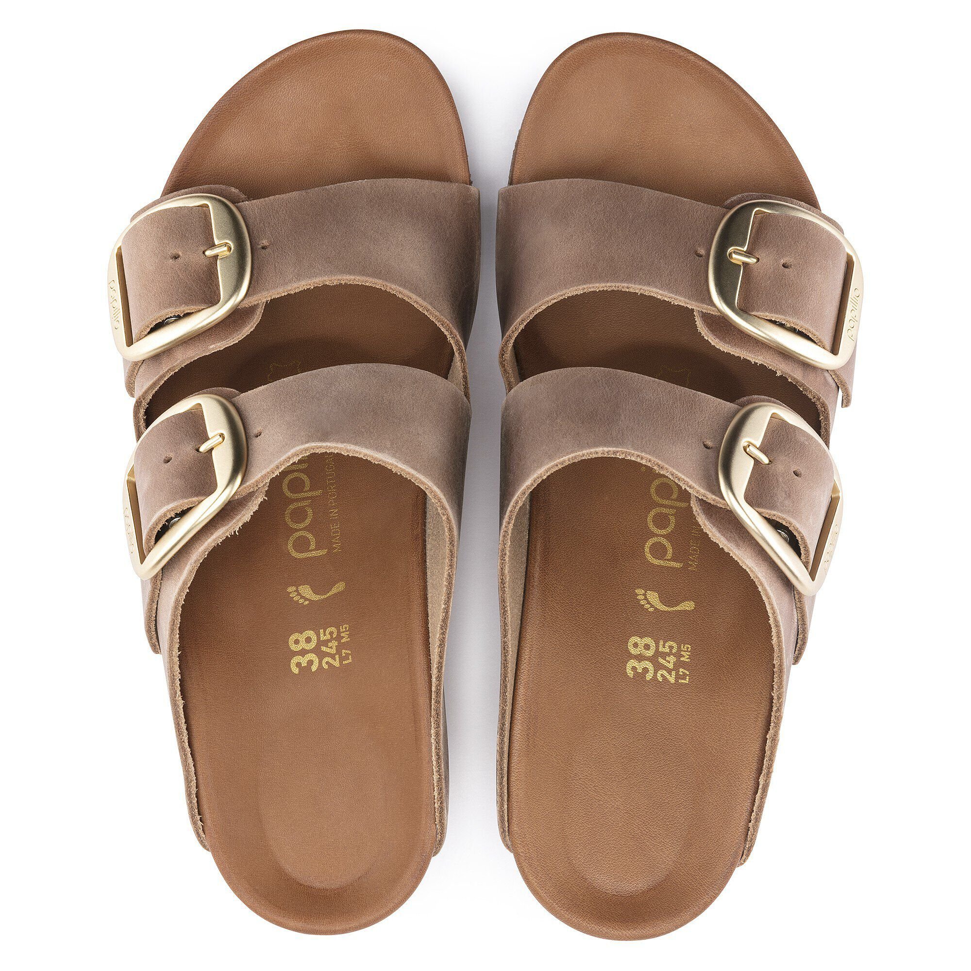 Nora Big Buckle Oiled Leather Cognac BIRKENSTOCK