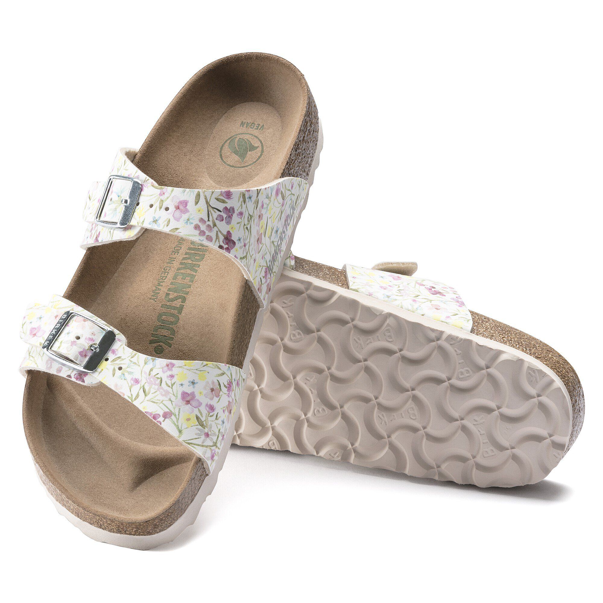 Sydney Vegan Birko Flor Watercolor Flower White