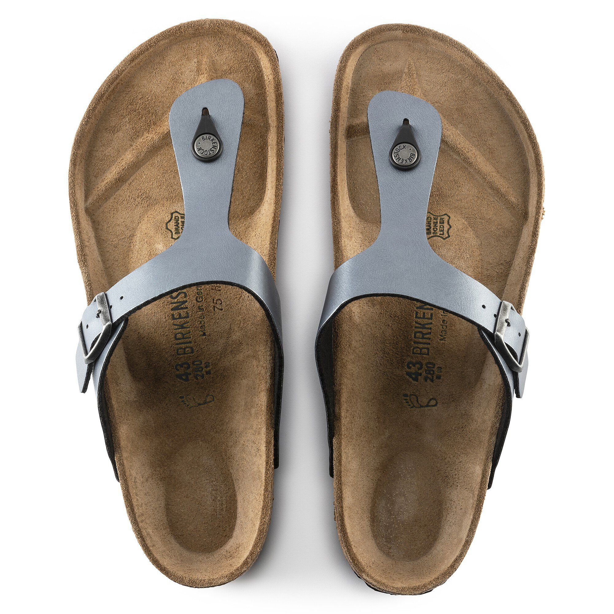 Birkenstock gizeh icy metallic anthracite store