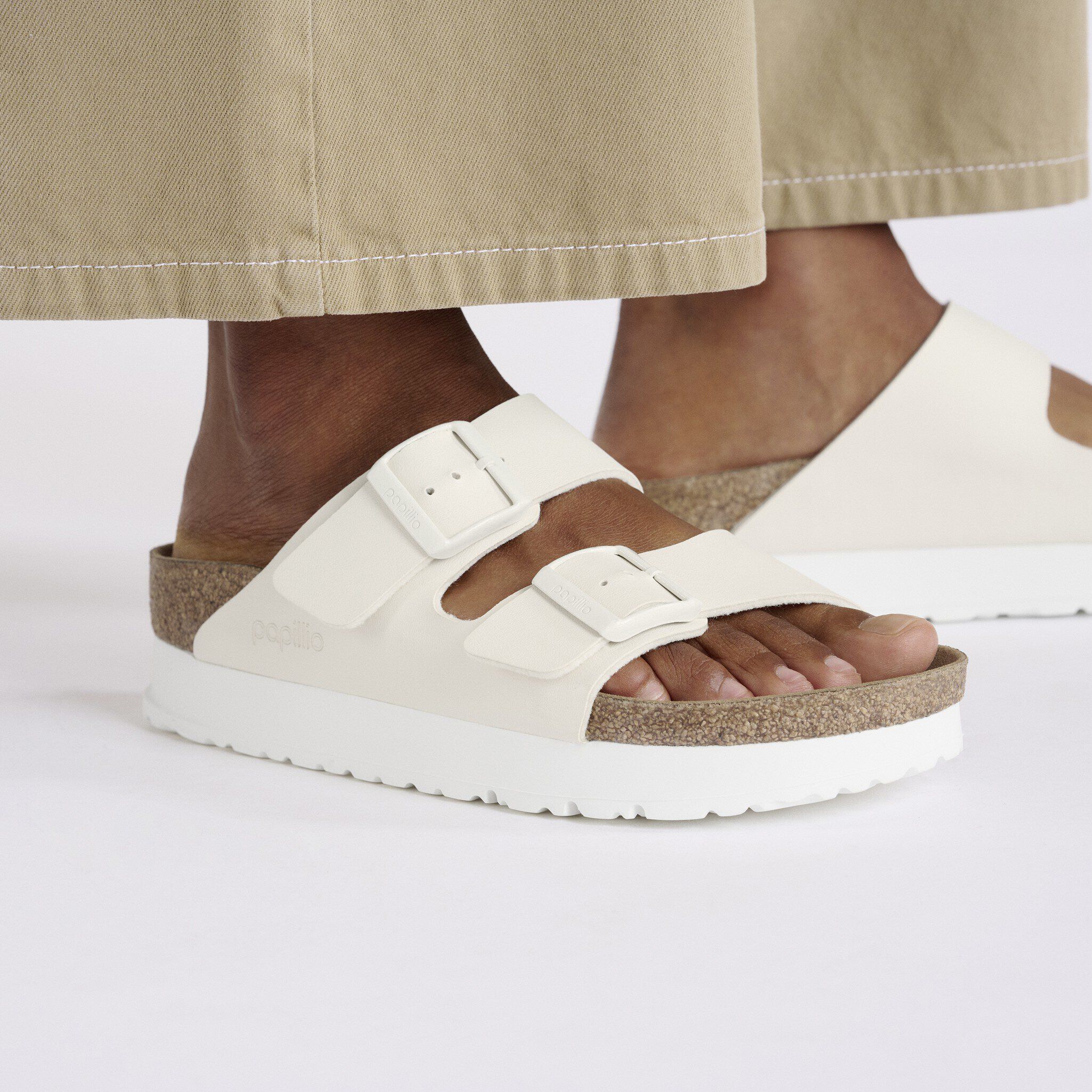 Arizona Flex Platform Birko-Flor Eggshell | BIRKENSTOCK