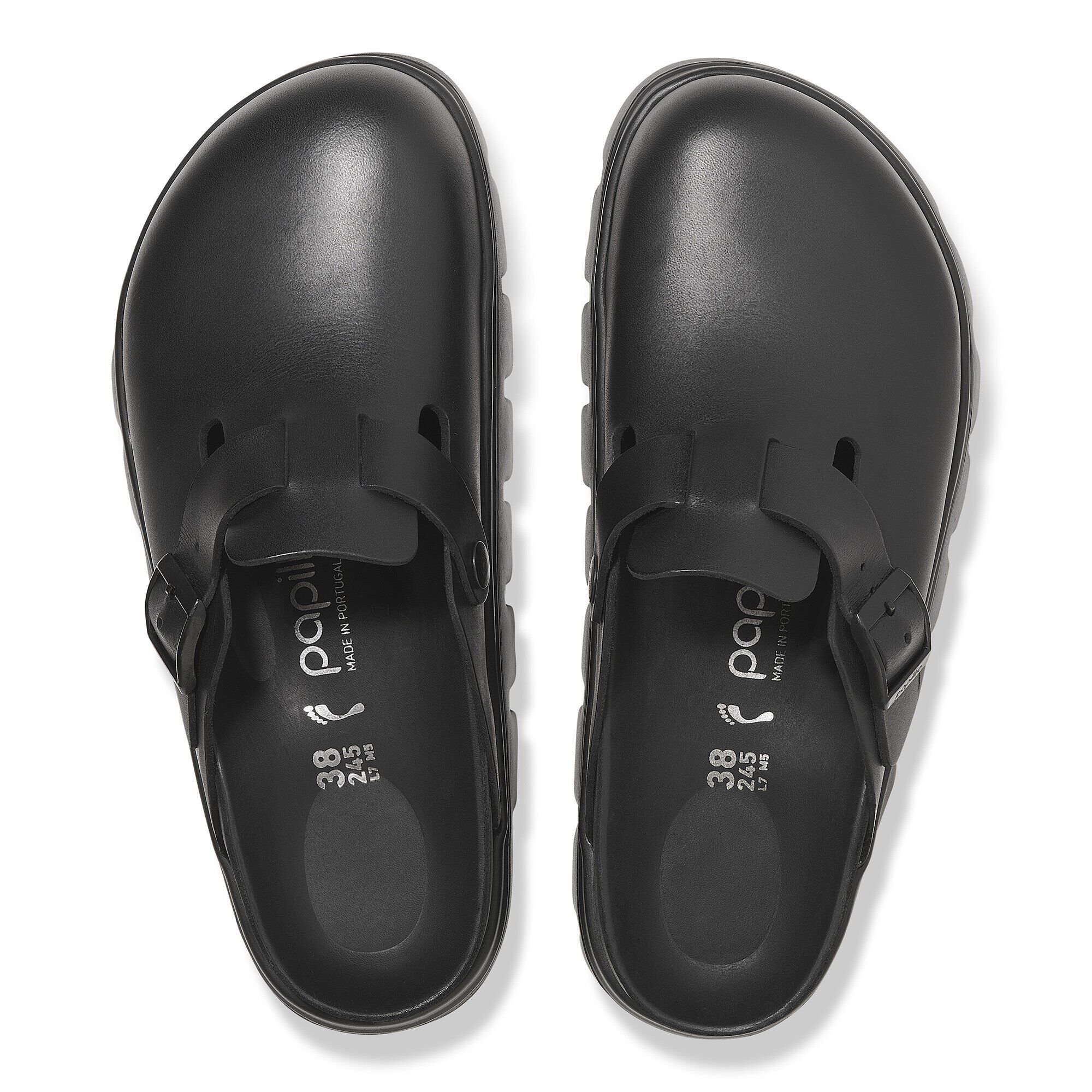 Boston Chunky Leather Black | BIRKENSTOCK