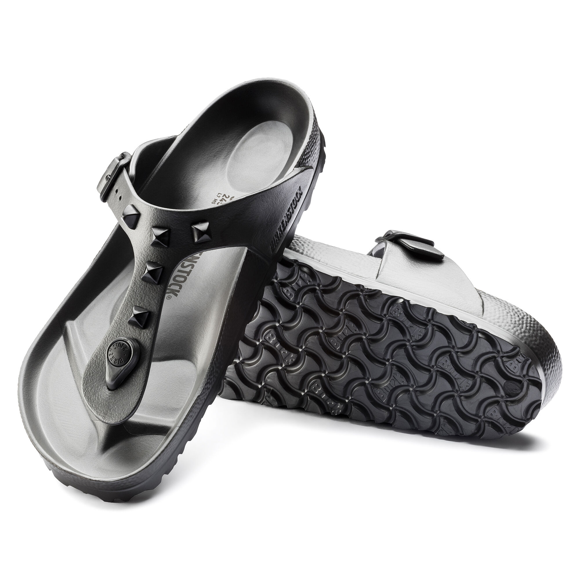 Birkenstock gizeh eva studded silver sales