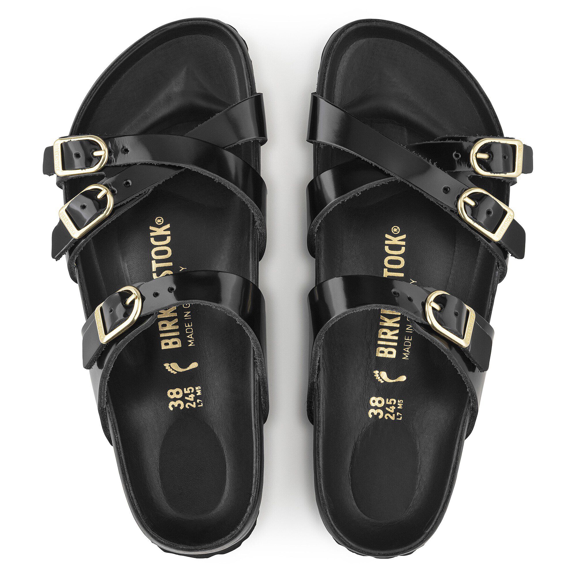 少し豊富な贈り物 Shine High Patent Leather Natural Franca Black BIRKENSTOCK | 靴