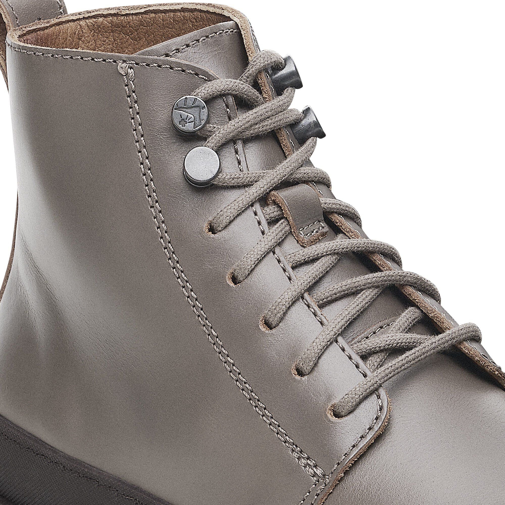 Prescott Lace Women Oiled Leather Concrete Gray | BIRKENSTOCK