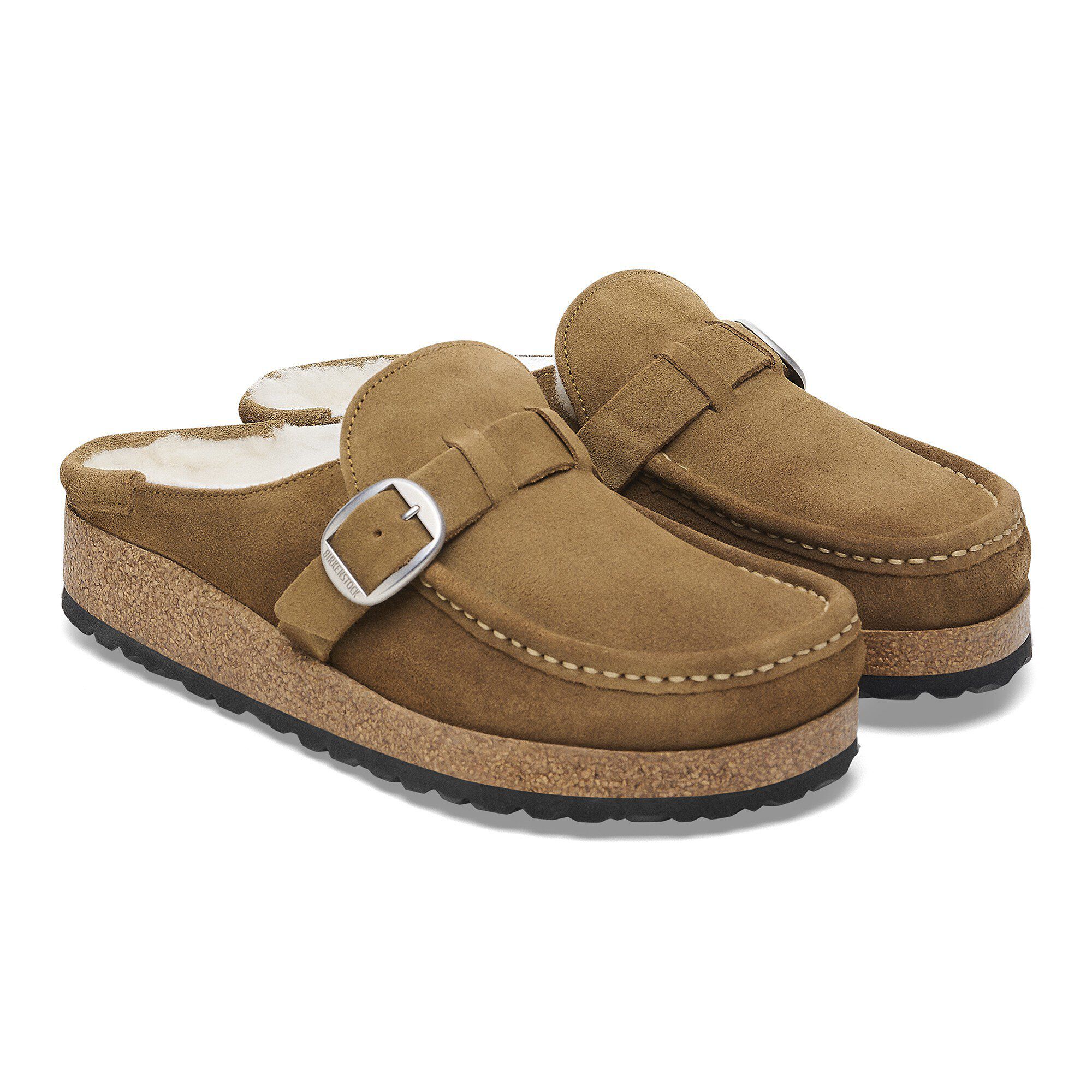 【予約販売】本 Dark Leather Suede Shearling Buckley Tea BIRKENSTOCK | 靴