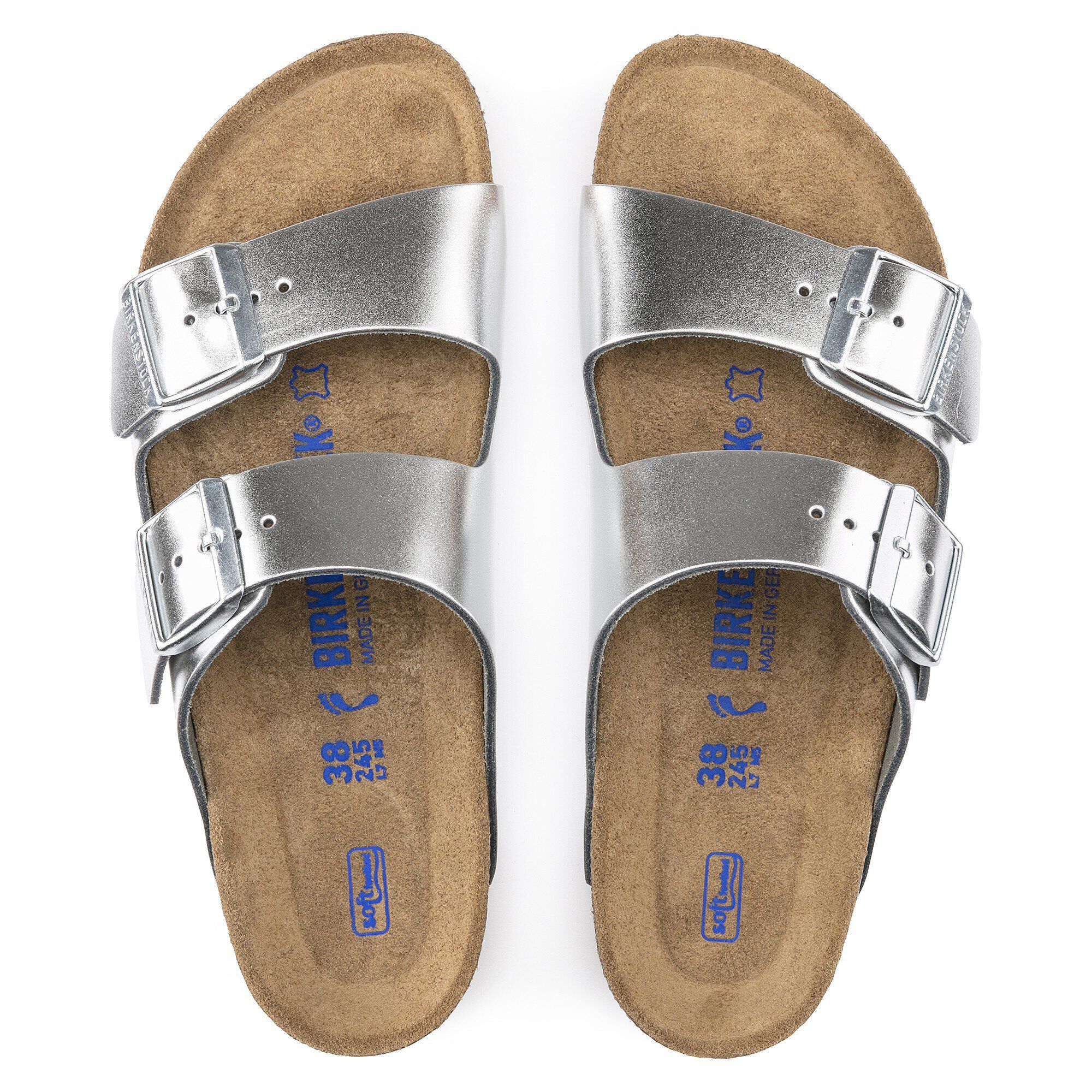 Birkenstock arizona metallic silver 2025
