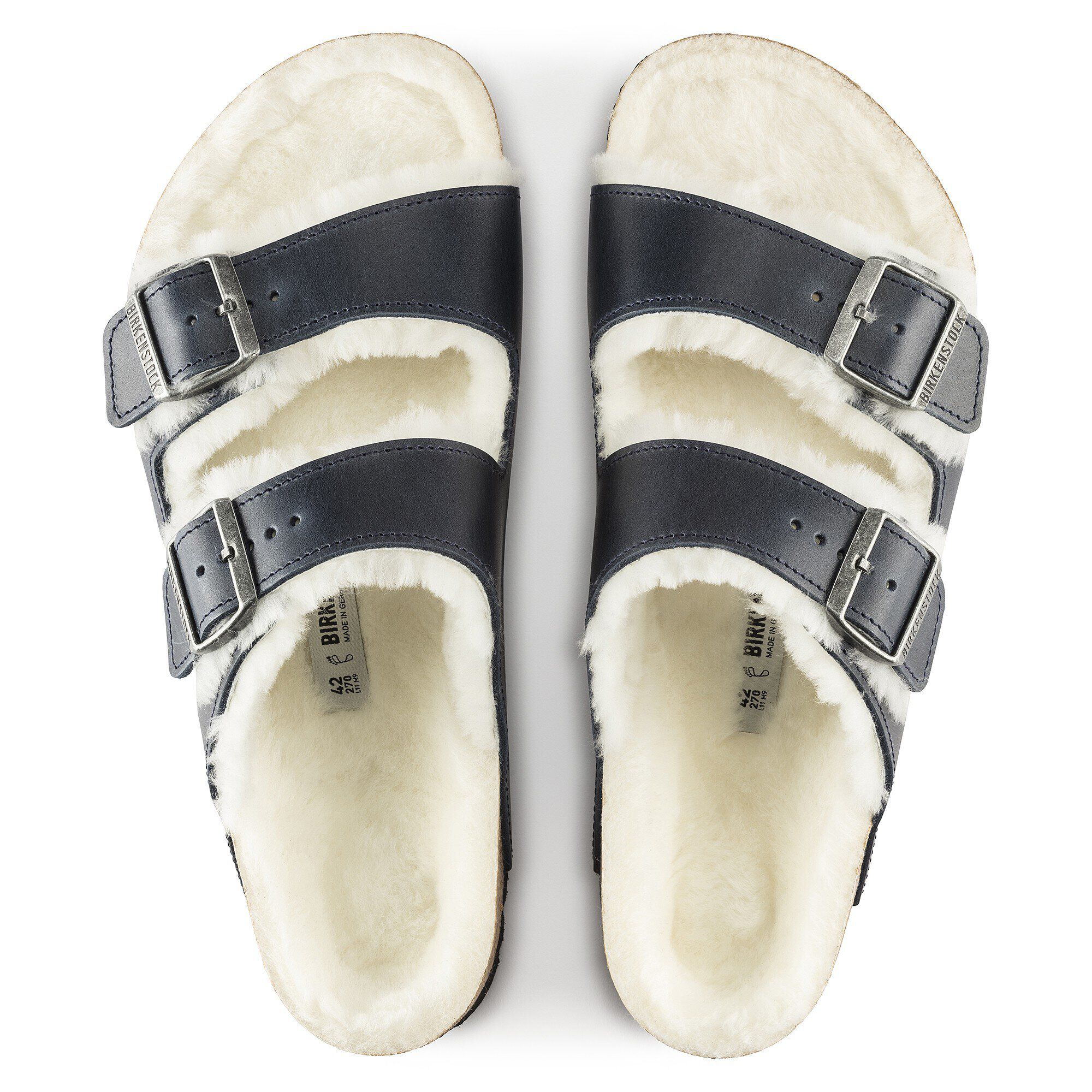 Birkenstock arizona on sale shearling navy
