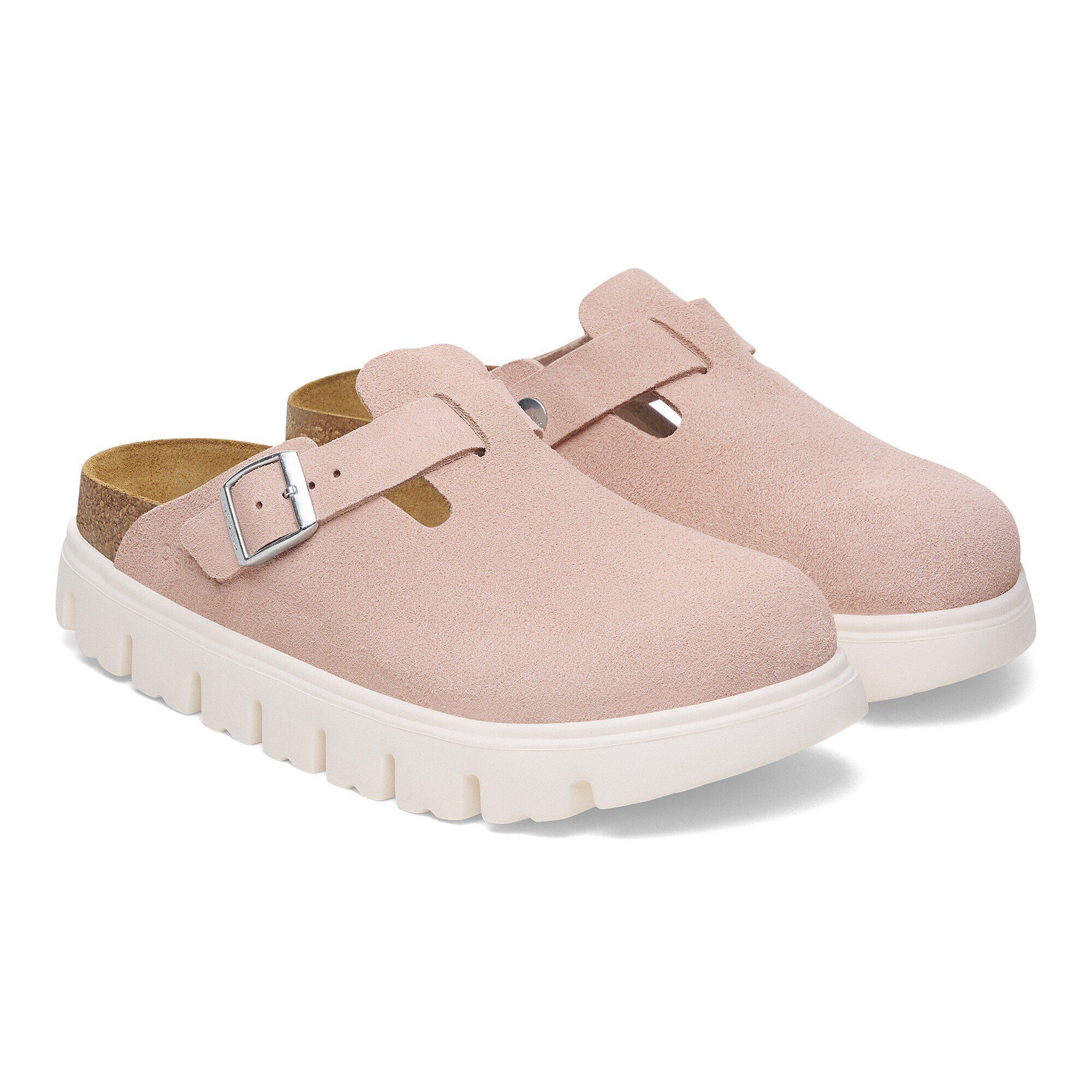 Boston Chunky Suede Leather Dark Tea/ Black | BIRKENSTOCK
