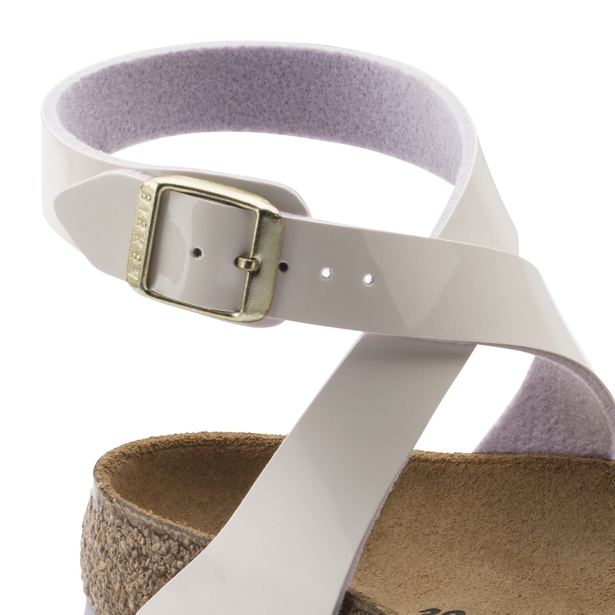 Yara Birko Flor Patent Two Tone Cream Pink BIRKENSTOCK