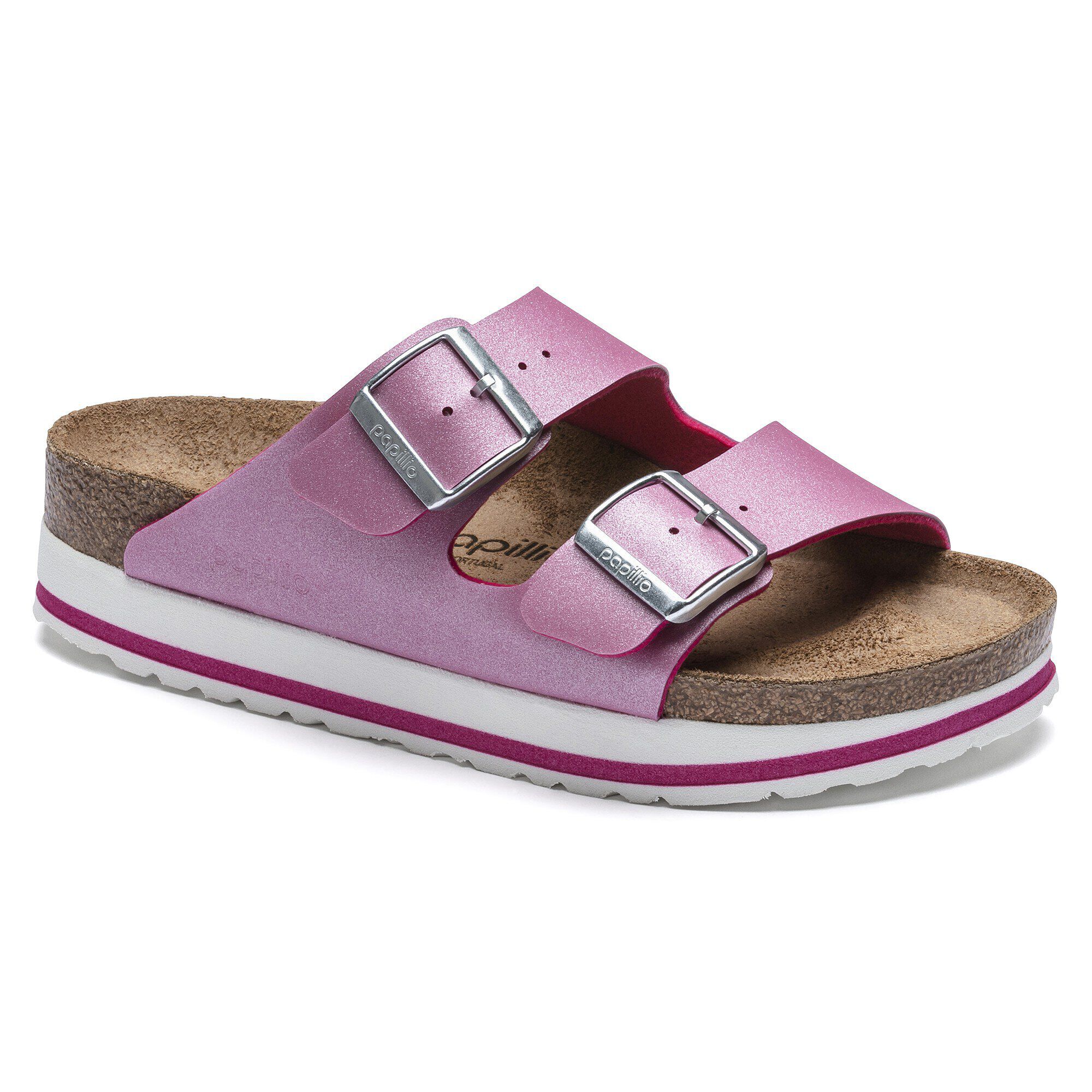 Arizona Birko Flor Icy Metallic Fuchsia Tulip BIRKENSTOCK